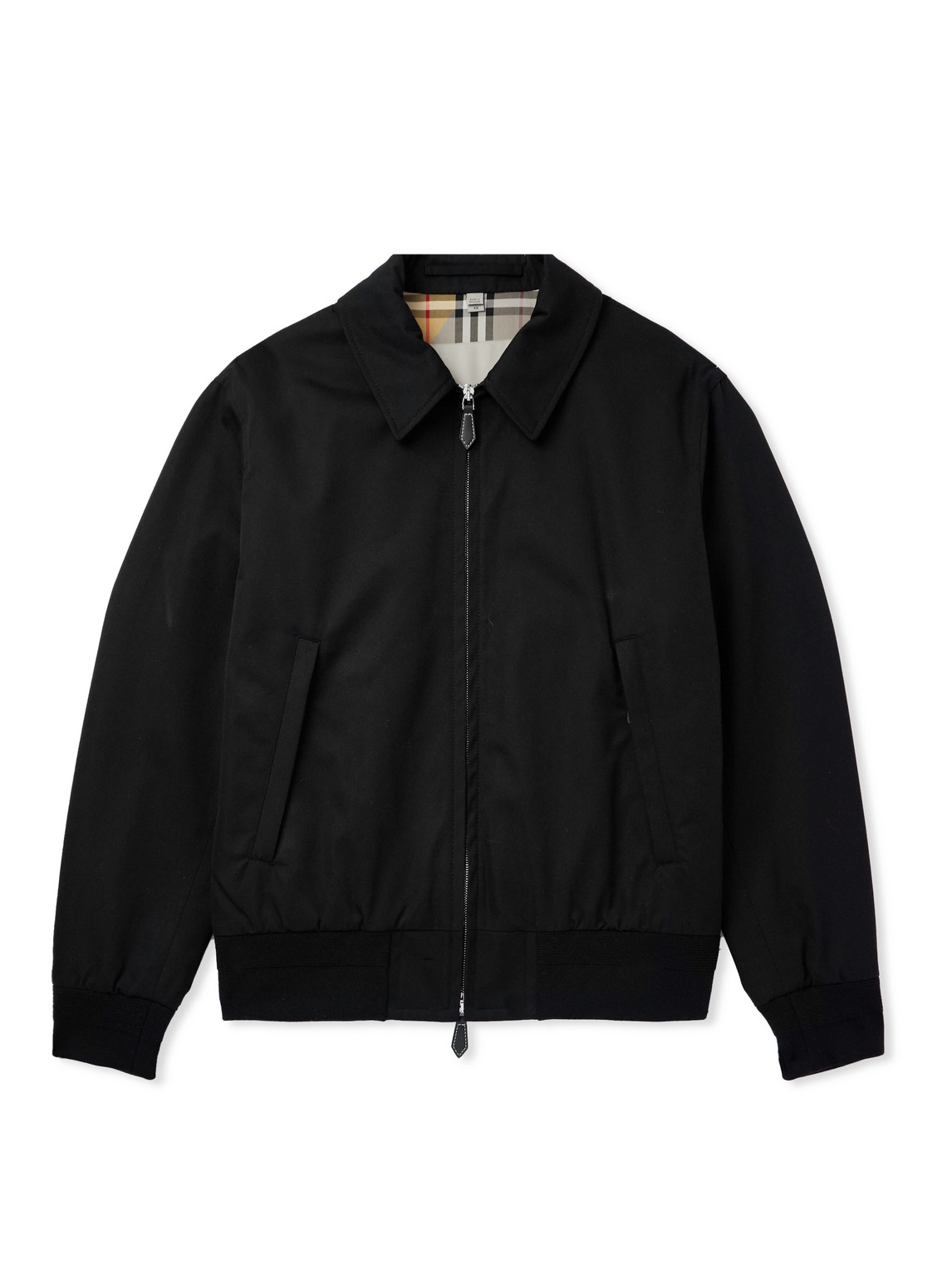 Burberry Cotton-twill Bomber Jacket In Black
