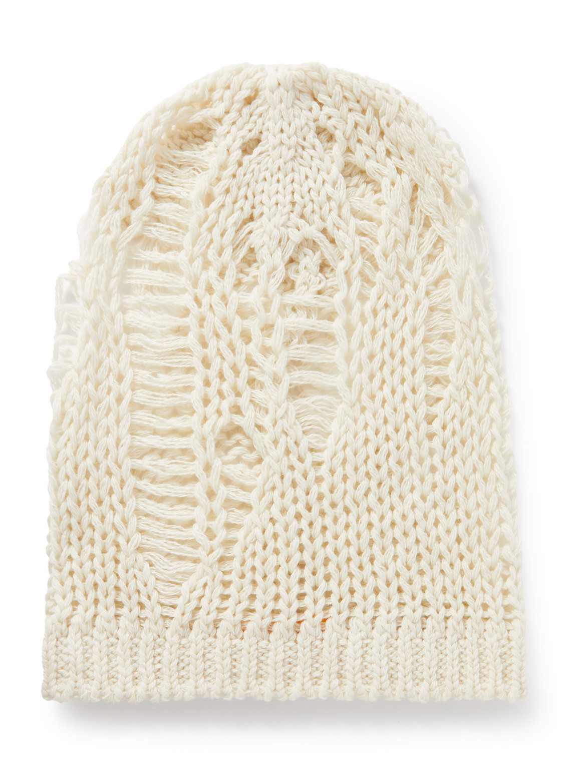 Distressed Recycled-Cashmere and Wool-Blend Beanie