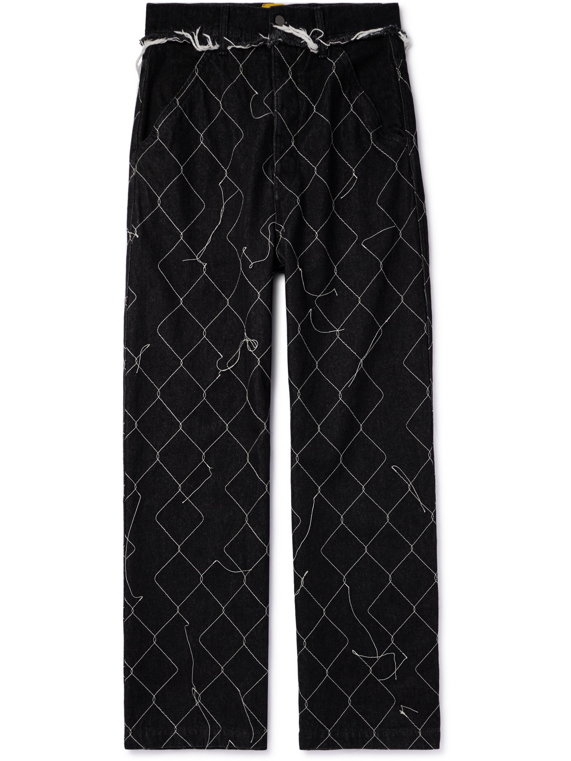 Straight-Leg Embroidered Organic Jeans