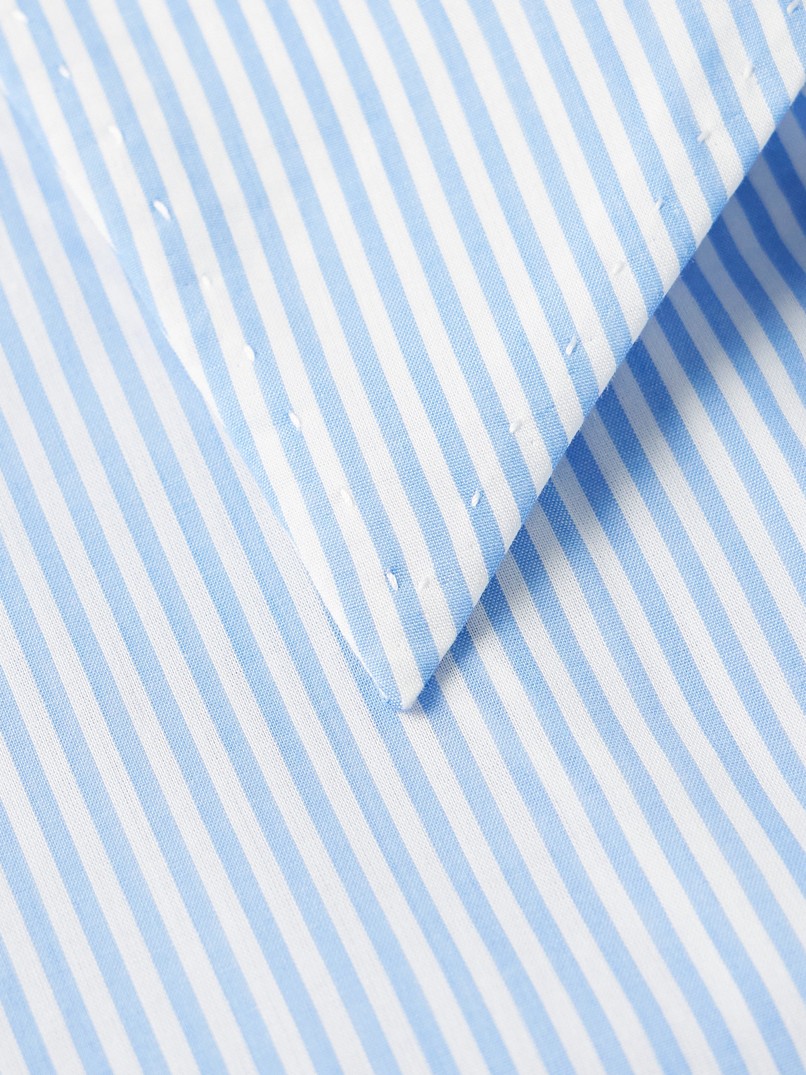 Shop Second / Layer Striped Cotton-blend Poplin Shirt In Blue