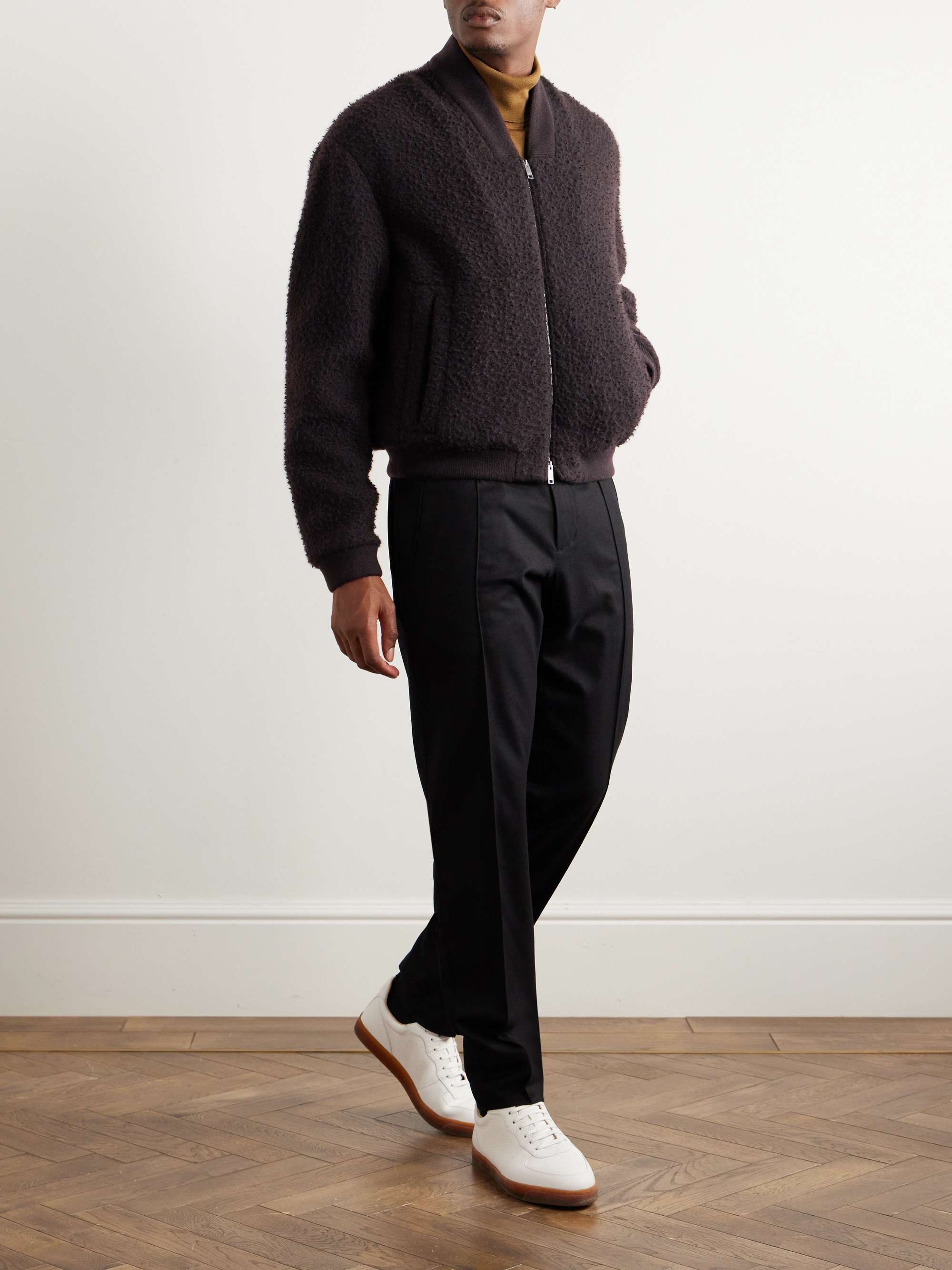 ZEGNA Cashmere-Bouclé Bomber Jacket for Men | MR PORTER