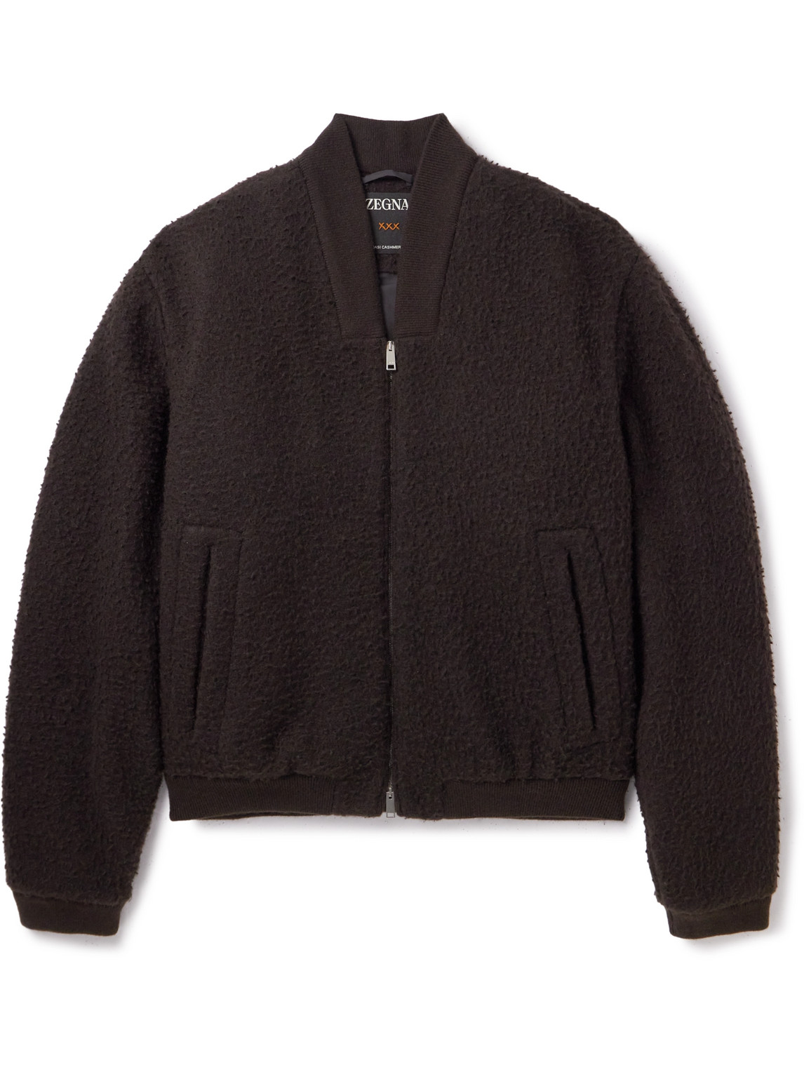 Cashmere-Bouclé Bomber Jacket