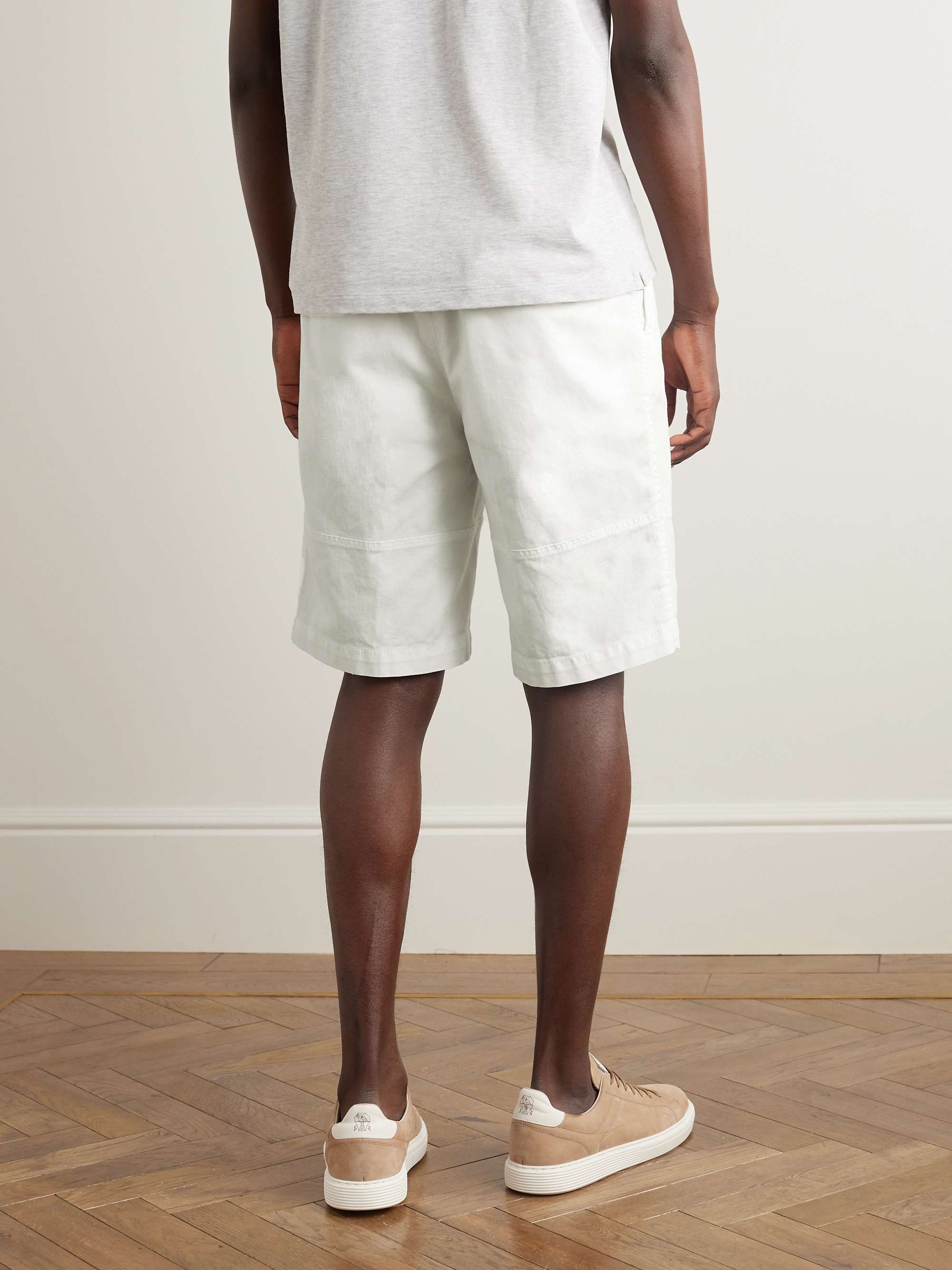 BRUNELLO CUCINELLI Straight-Leg Cotton-Blend Bermuda Shorts