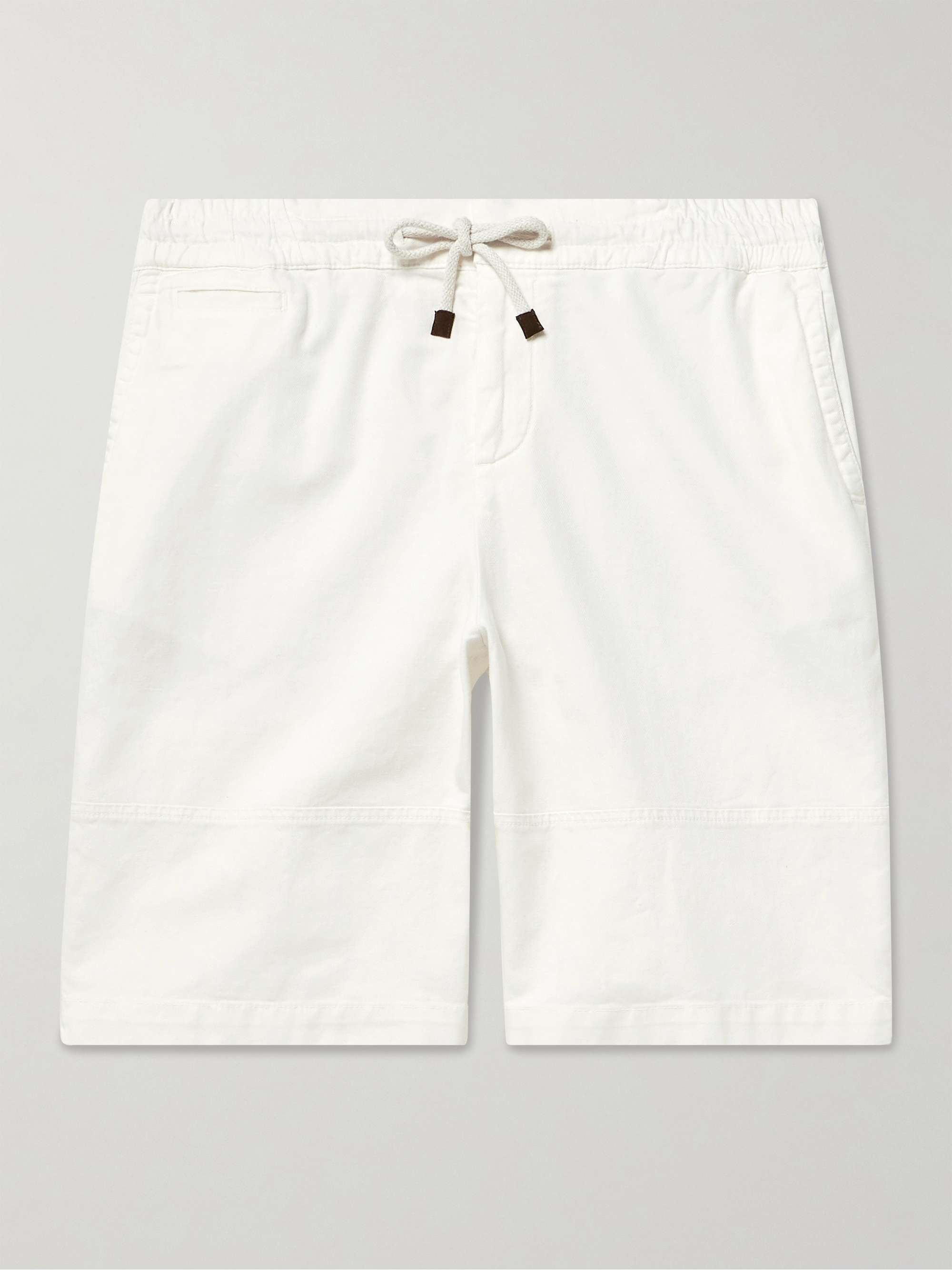BRUNELLO CUCINELLI Straight-Leg Stretch-Cotton and Linen-Bend Bermuda Shorts