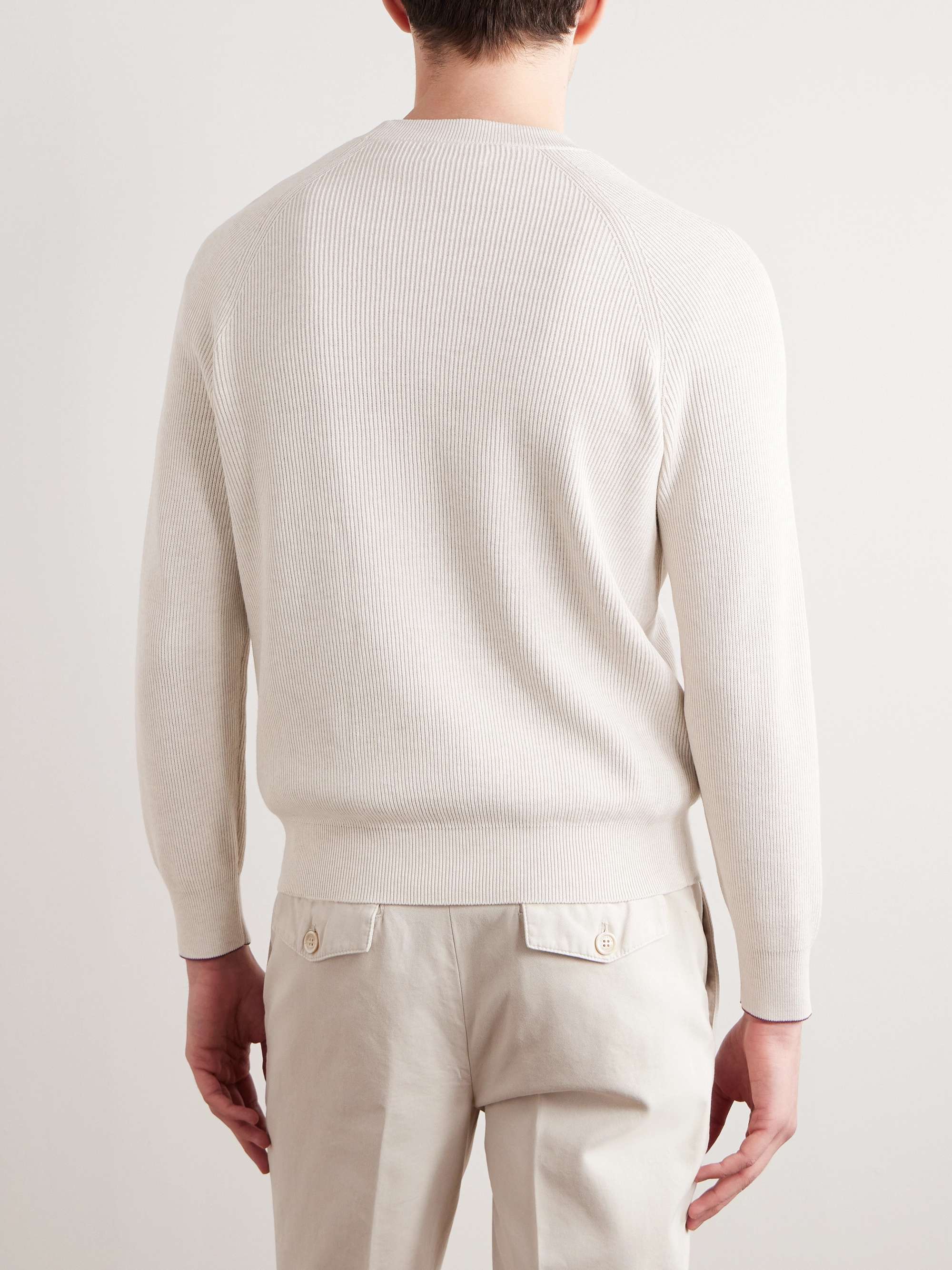 BRUNELLO CUCINELLI Ribbed Cotton Sweater