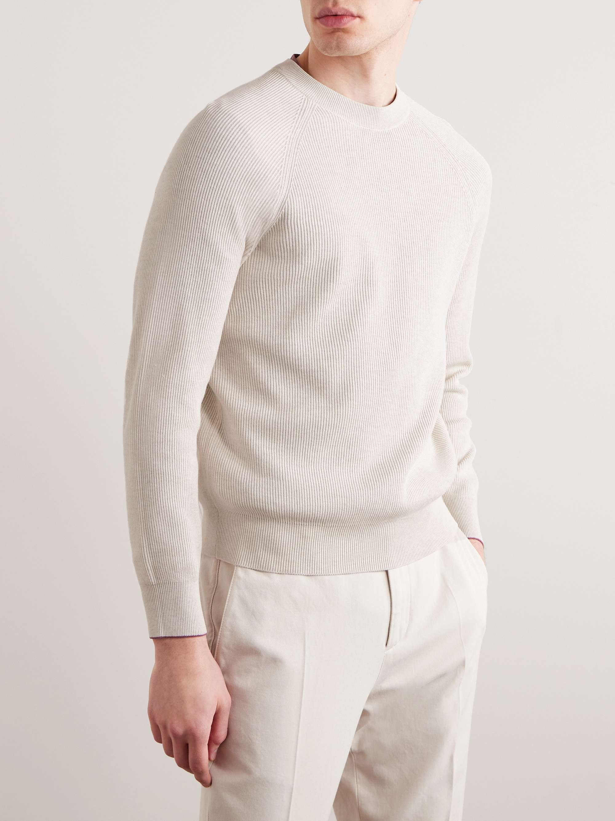 BRUNELLO CUCINELLI Ribbed Cotton Sweater