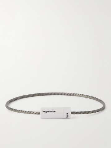 Louis Vuitton Monogram Chain Bracelet Silver/Black/Ruthenium in