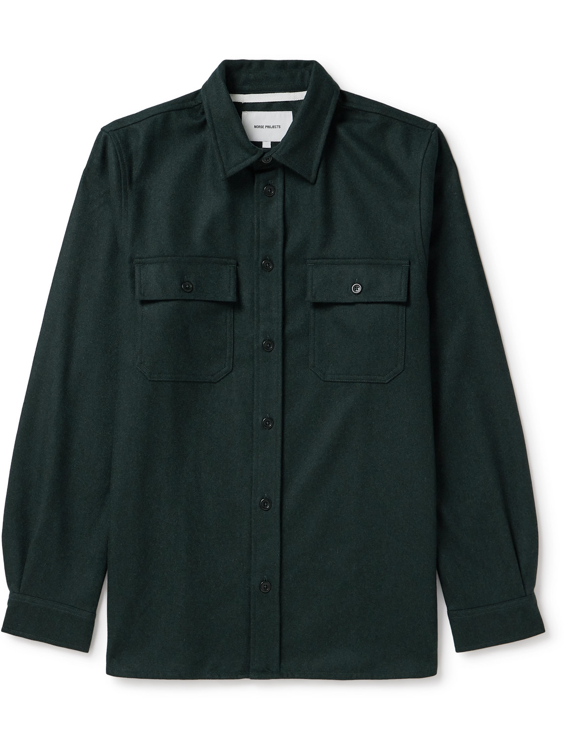 NORSE PROJECTS SILAS WOOL-BLEND FLANNEL OVERSHIRT