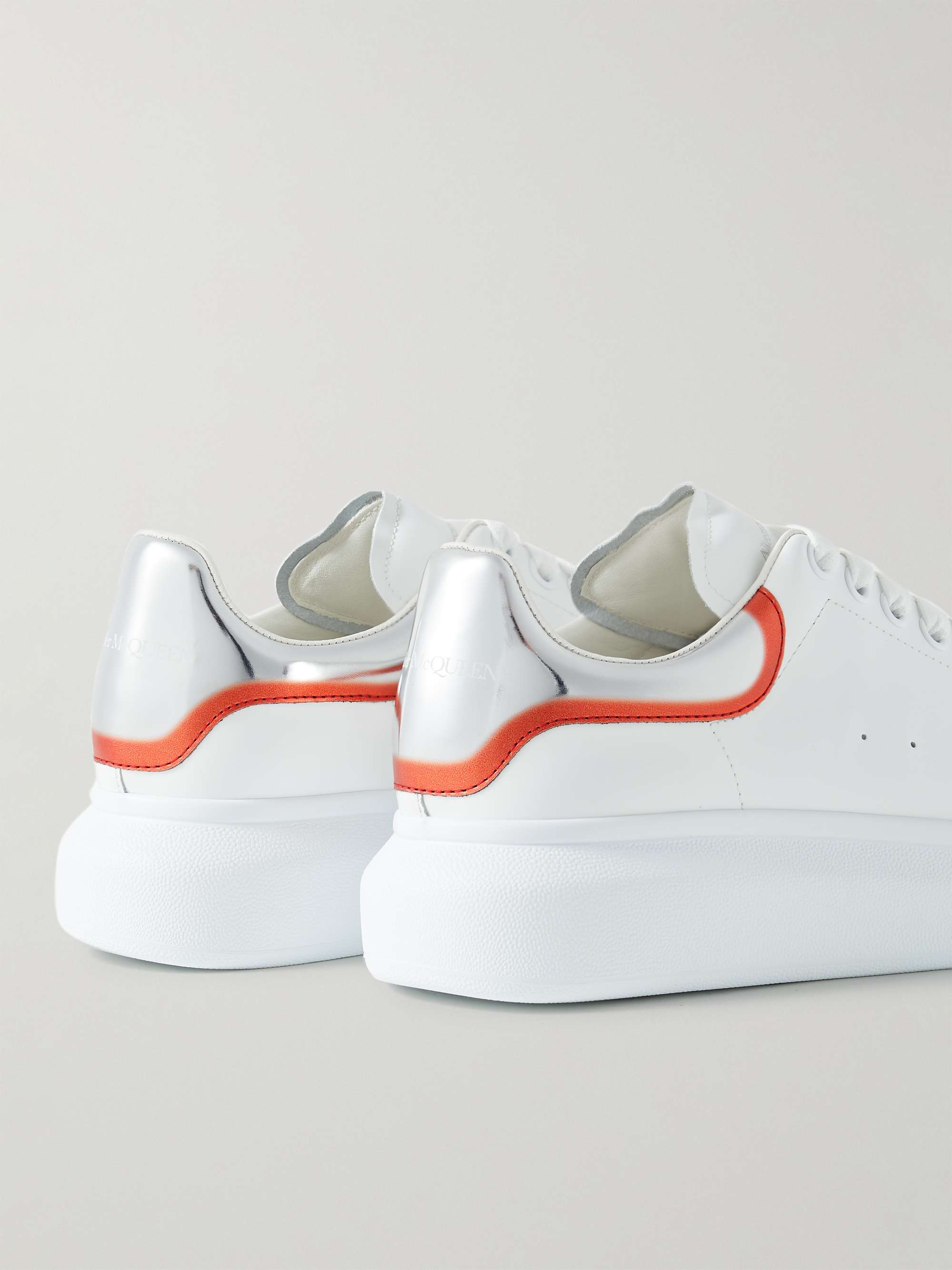 ALEXANDER MCQUEEN Exaggerated-Sole Leather Sneakers