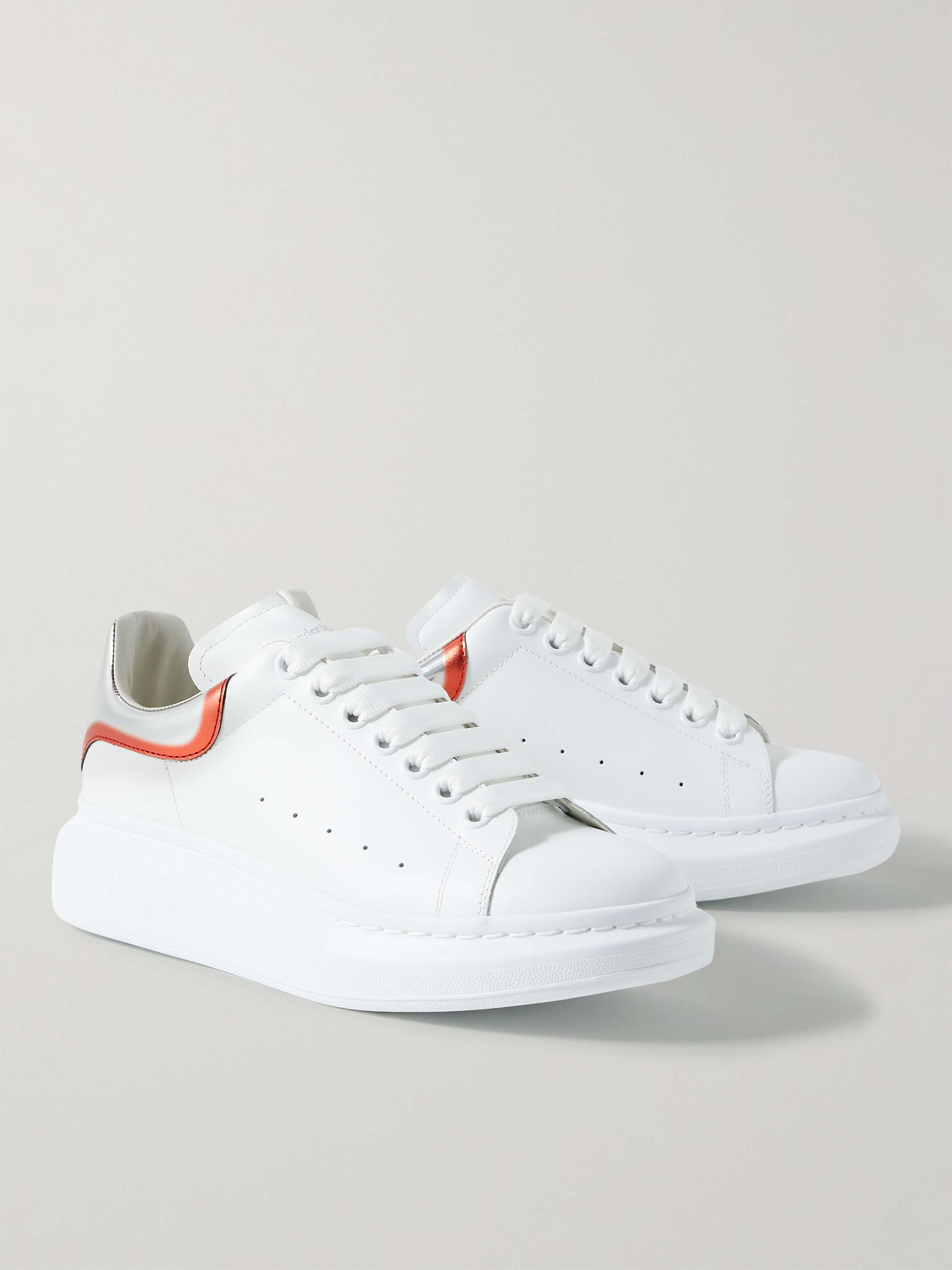 ALEXANDER MCQUEEN Exaggerated-Sole Leather Sneakers