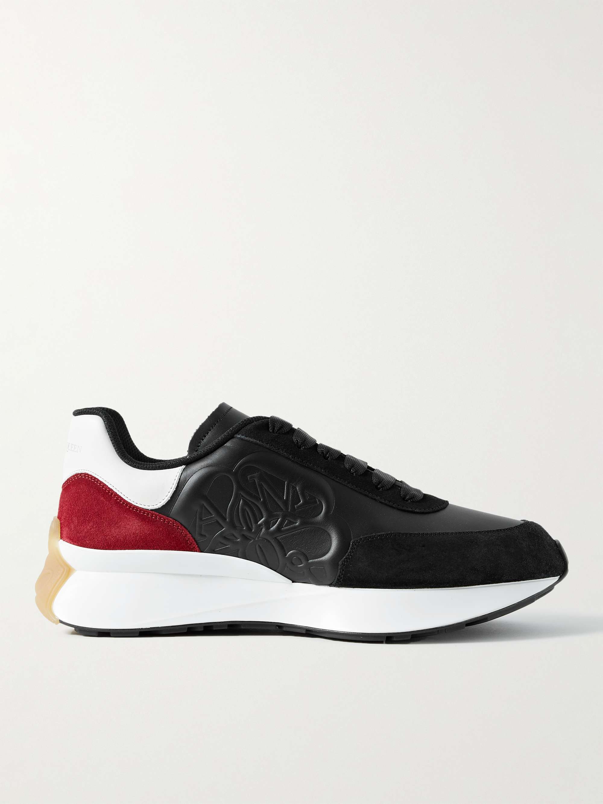 ALEXANDER MCQUEEN Sprint Runner Exaggerated-Sole Embossed Suede Sneakers Men | MR PORTER