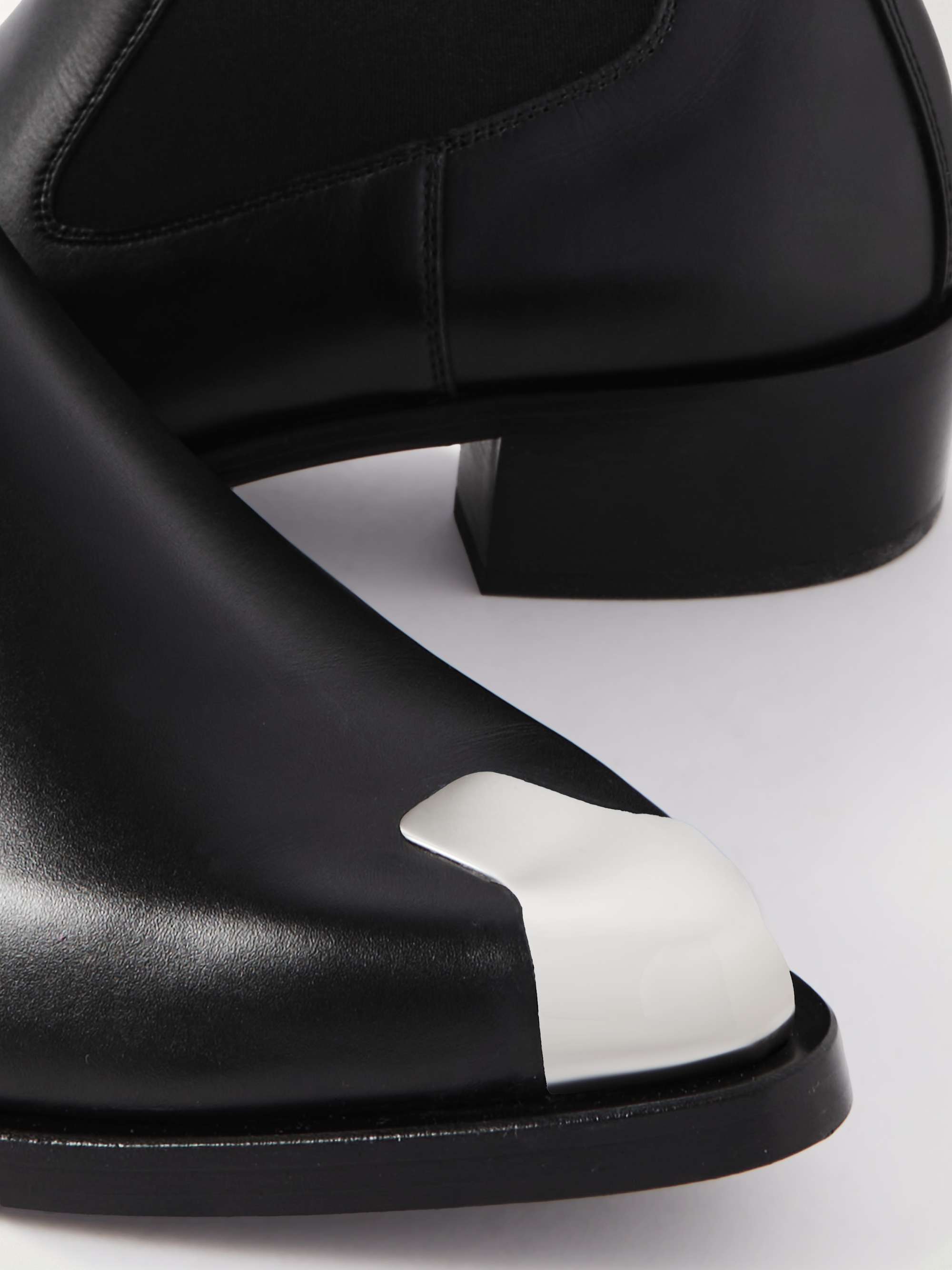 ALEXANDER MCQUEEN Embellished Leather Chelsea Boots