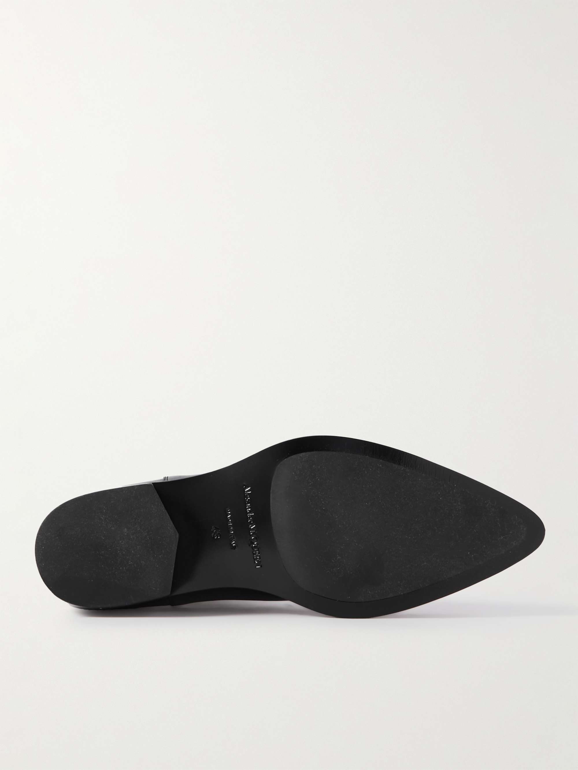 ALEXANDER MCQUEEN Embellished Leather Chelsea Boots