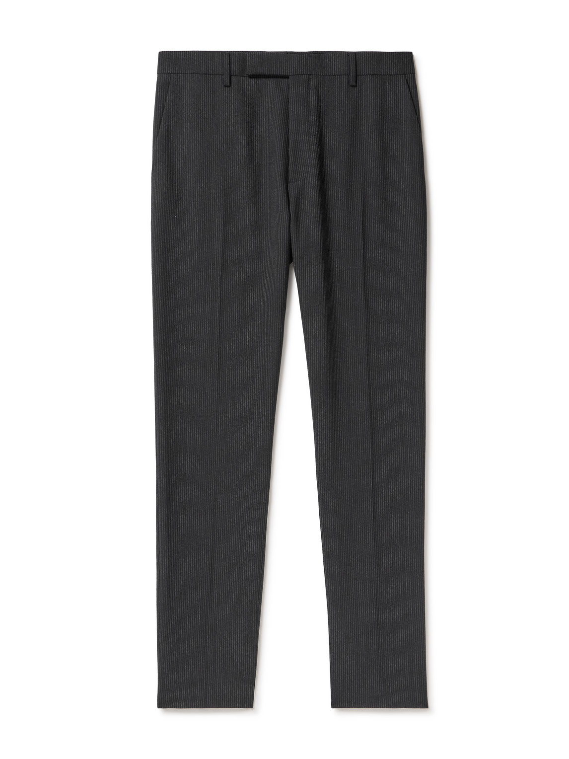 Celine Pinstriped Wool Trousers In Black