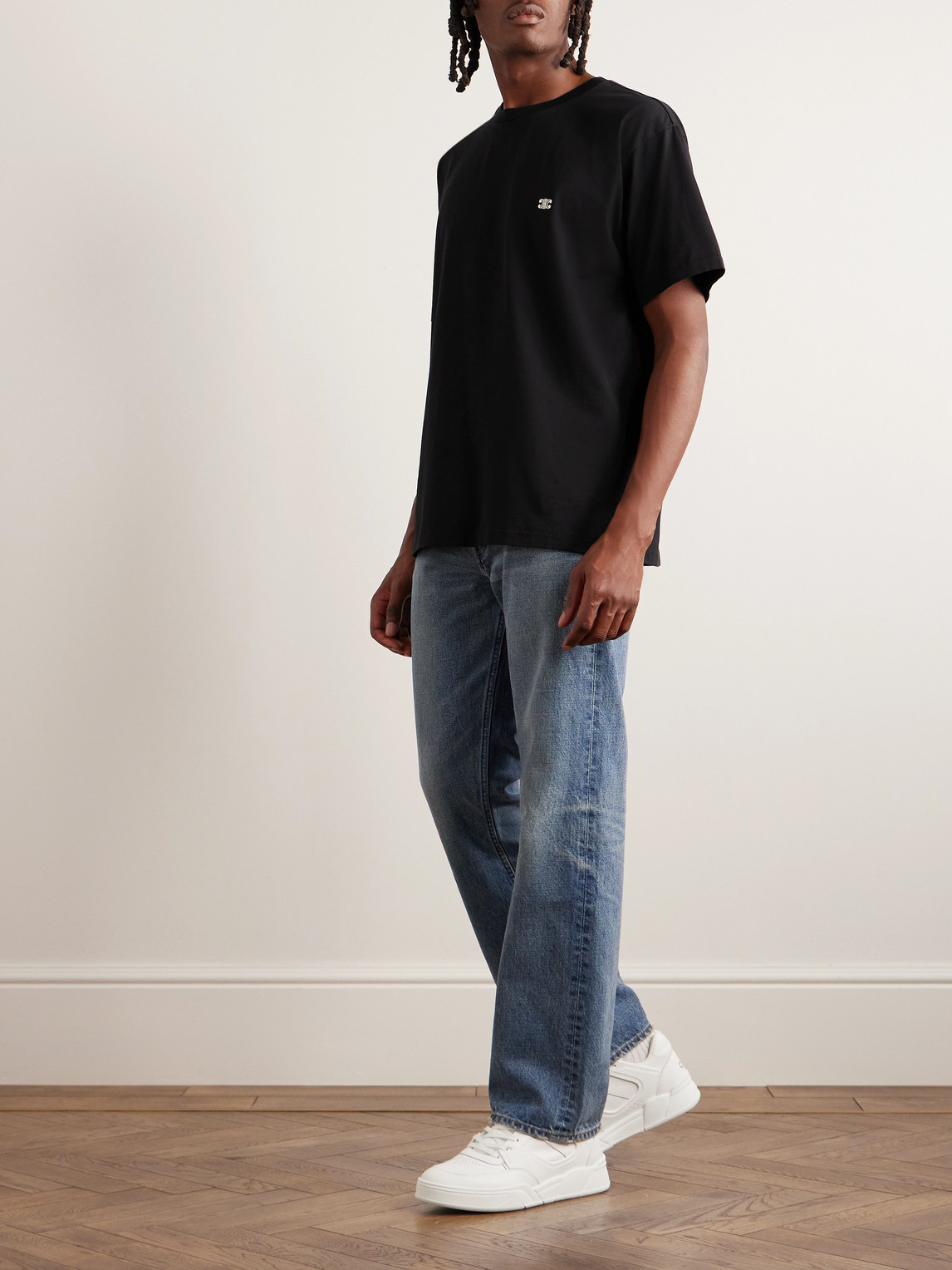 Logo-Embroidered Cotton-Jersey T-Shirt — 2