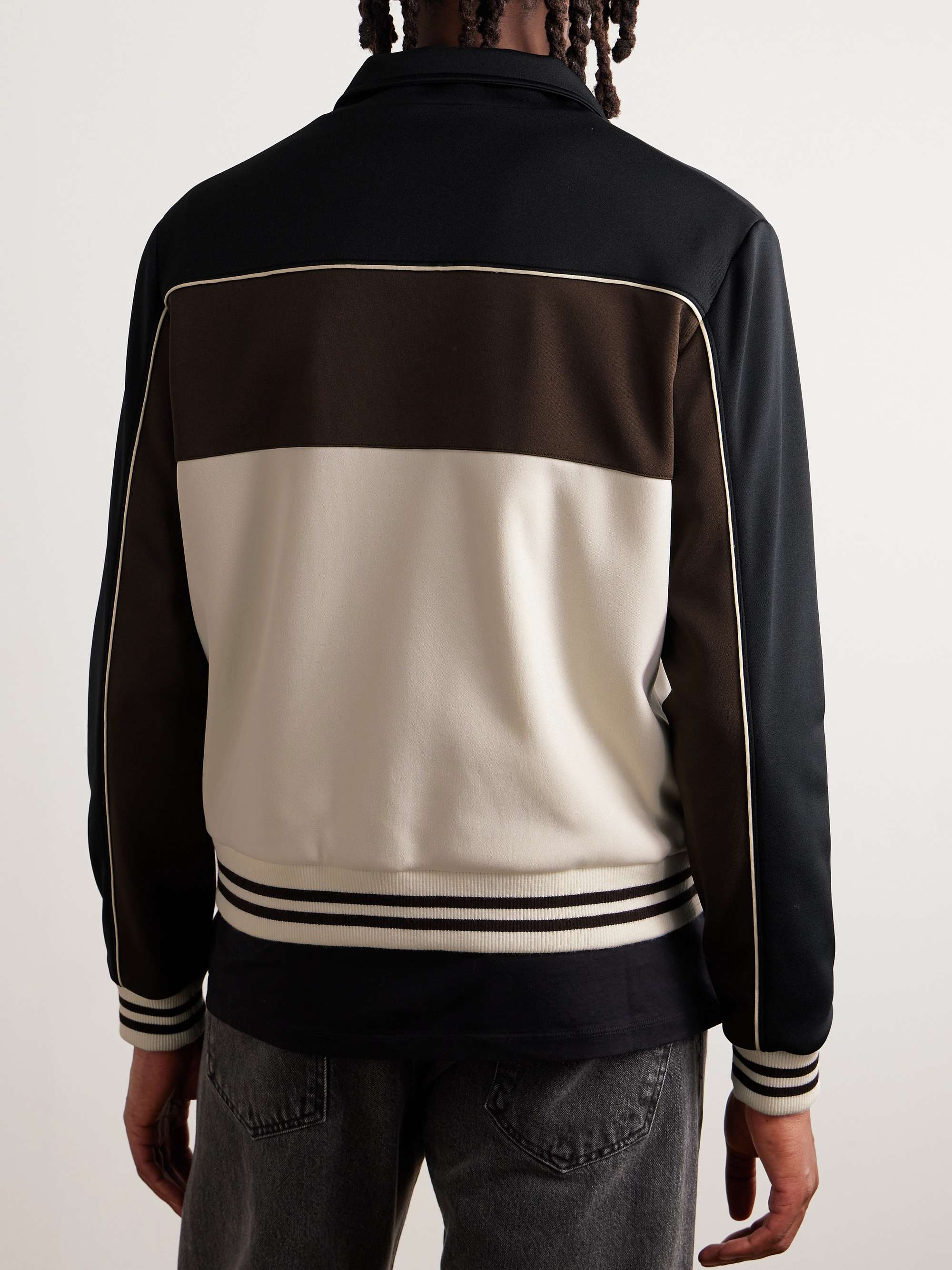 CELINE HOMME Triomphe Logo-Embroidered Colour-Block Jersey