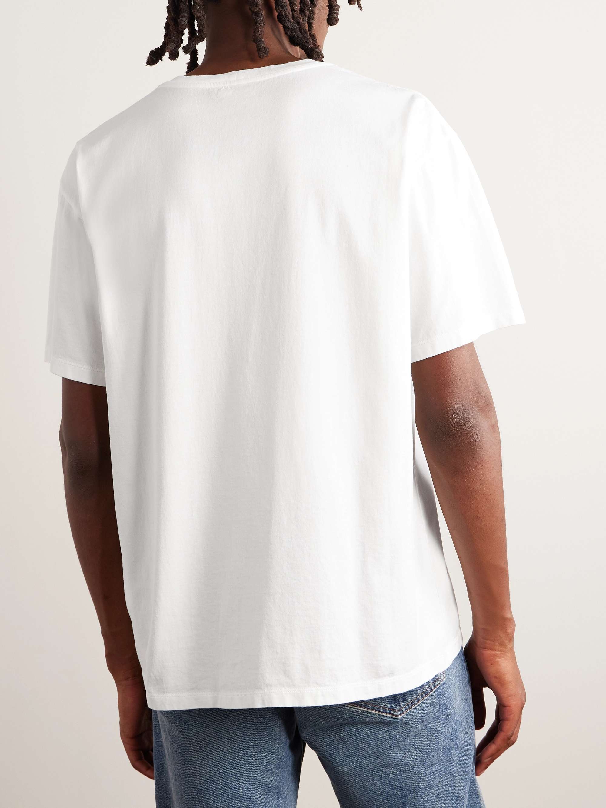 CELINE HOMME Logo-Embroidered Cotton-Jersey T-shirt for Men
