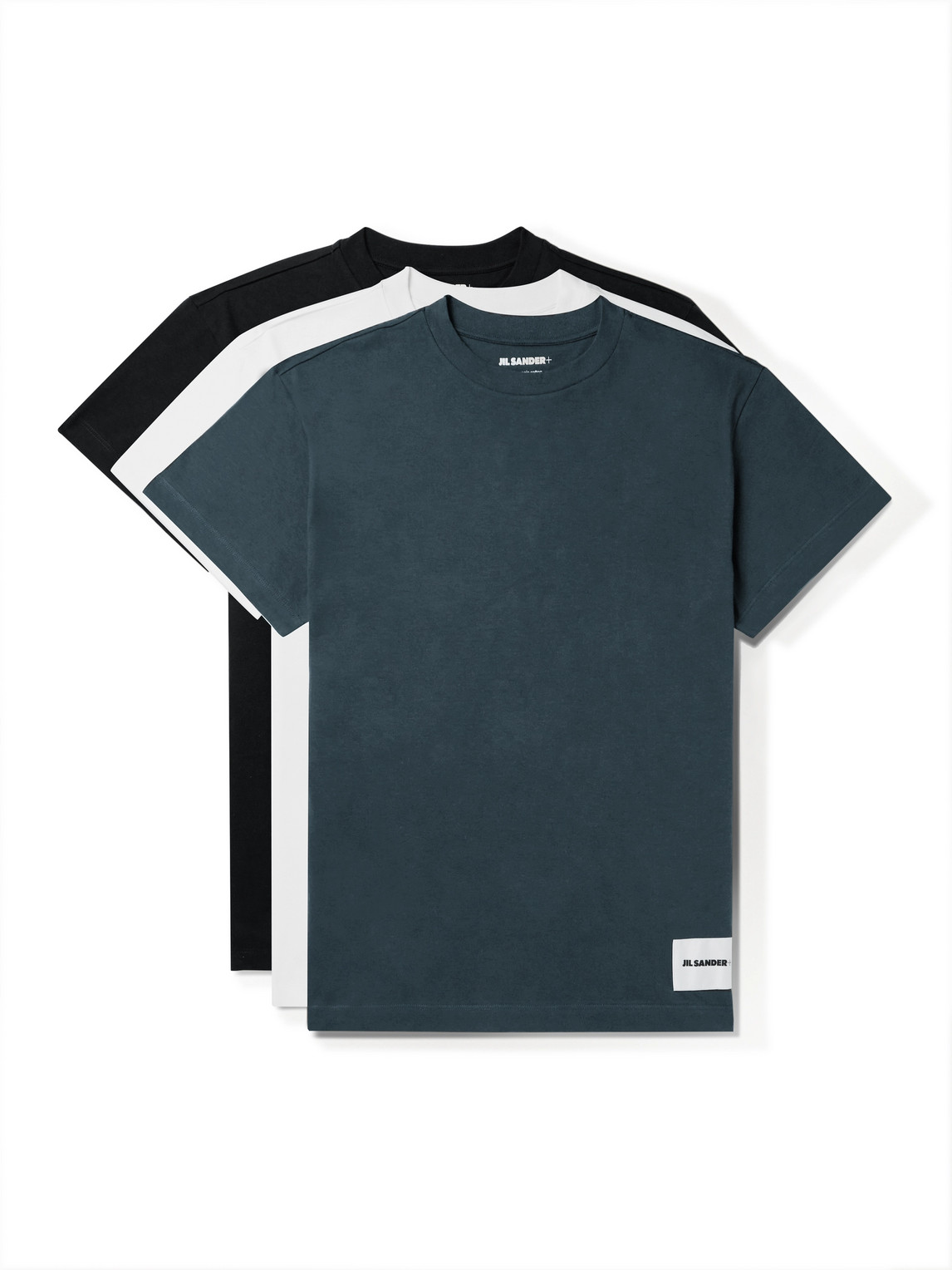 Jil Sander Set Of Three Organic Cotton-jersey T-shirts In Multi