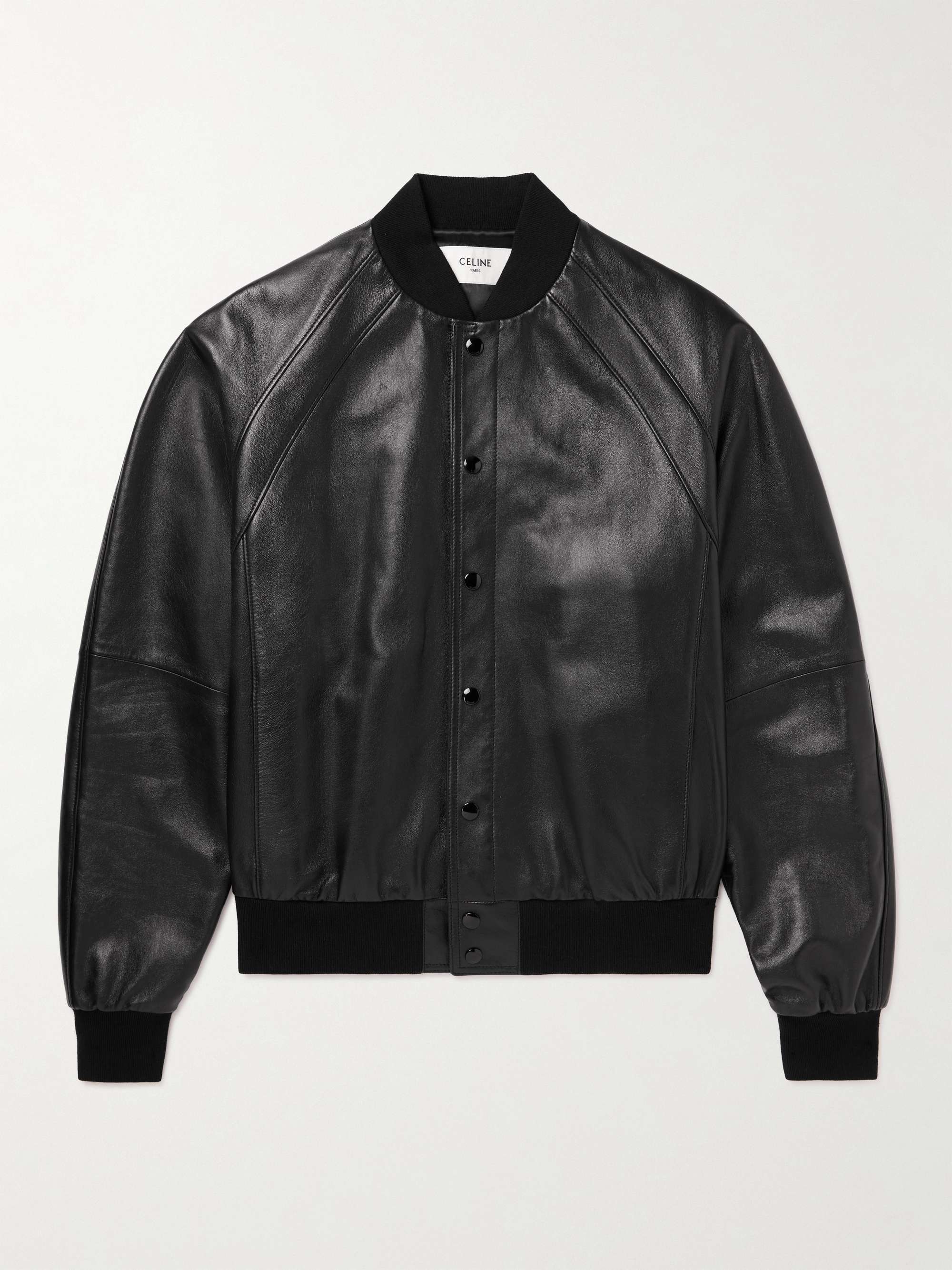 CELINE HOMME Leather Bomber Jacket for Men | MR PORTER