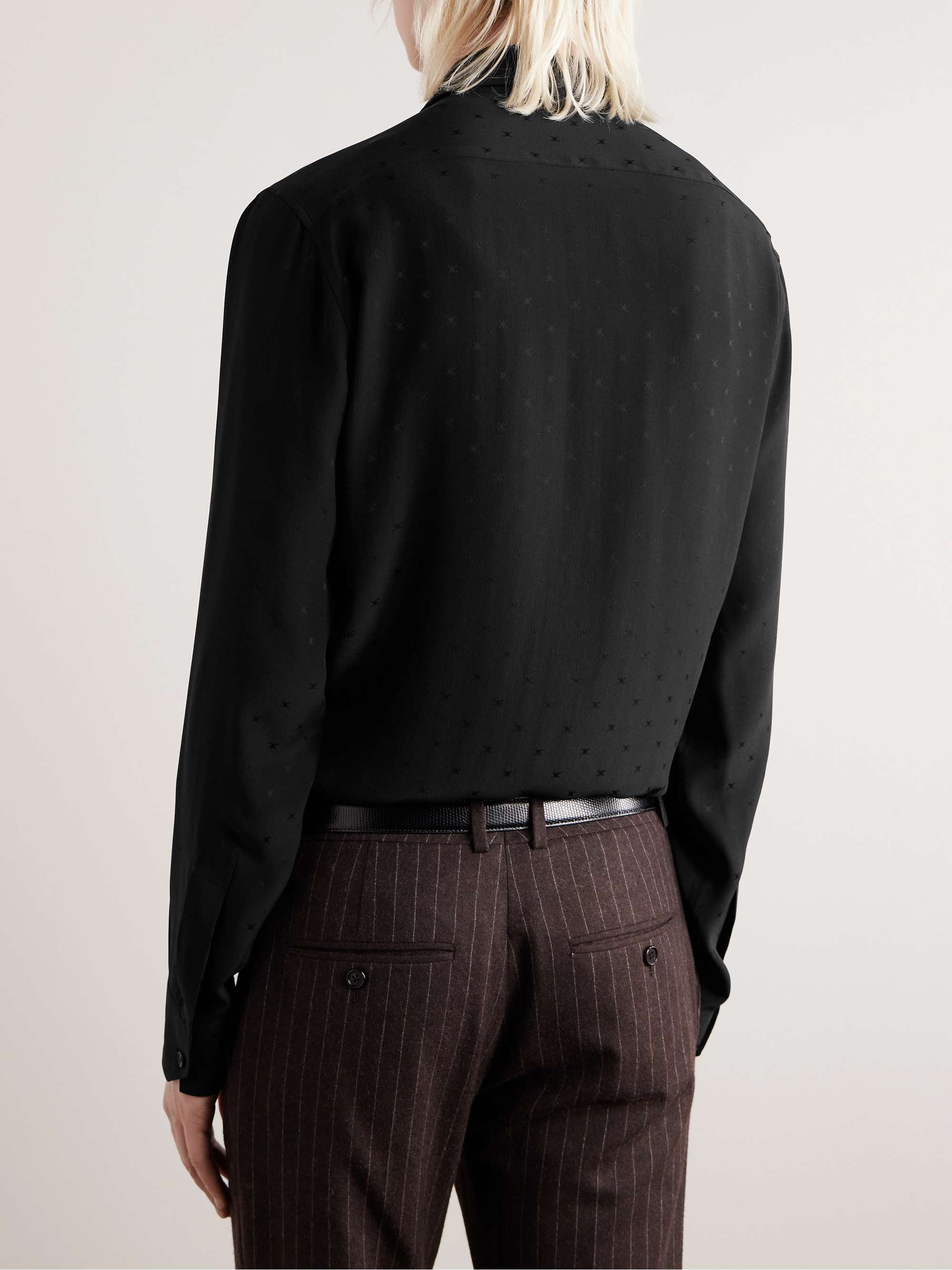 CELINE HOMME Silk-Satin Jacquard Shirt for Men | MR PORTER