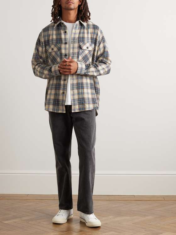 CELINE HOMME Plaid Cotton-Flannel Shirt for Men | MR PORTER
