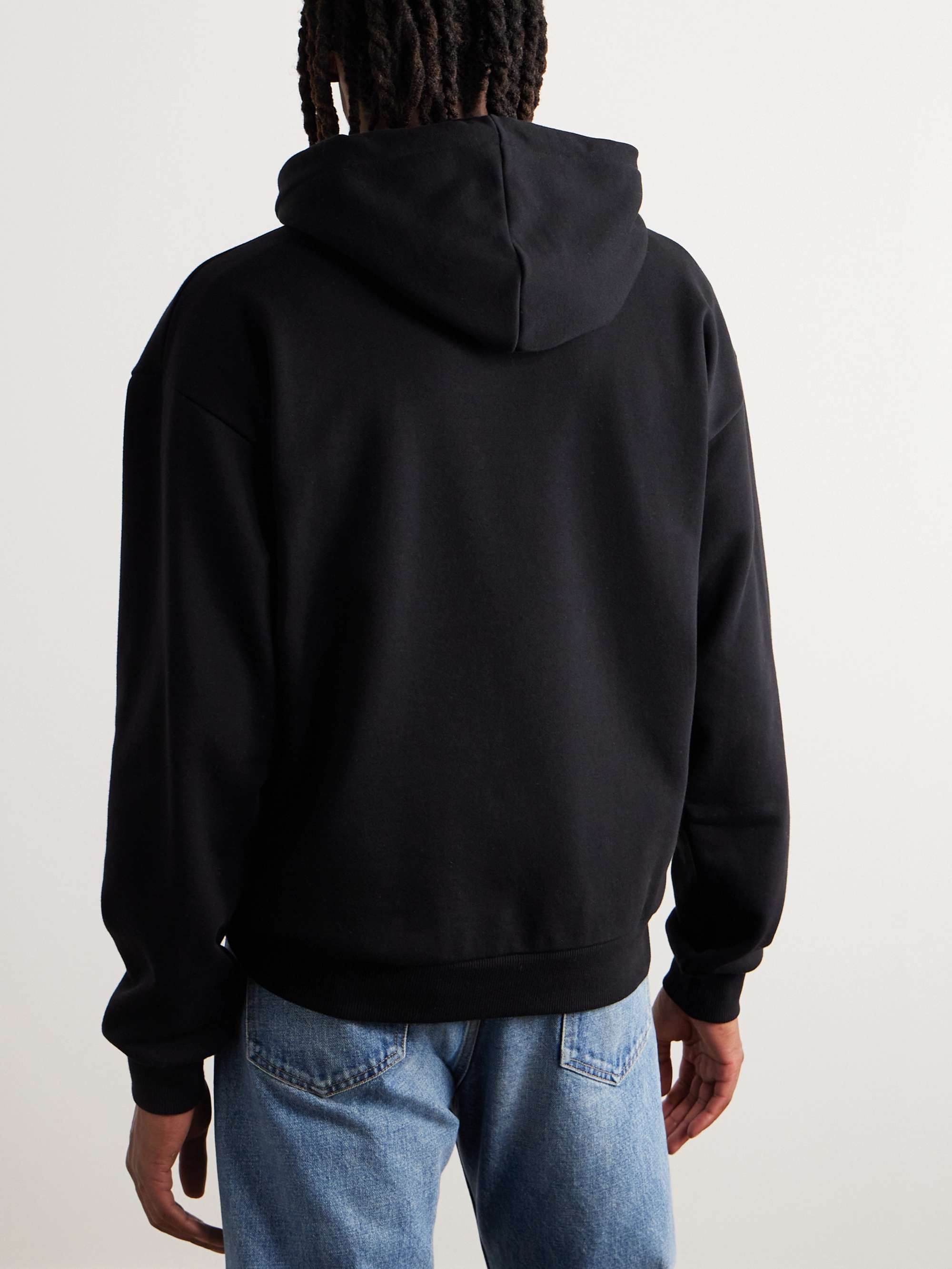 CELINE HOMME Logo-Print Cotton-Jersey Hoodie for Men | MR PORTER