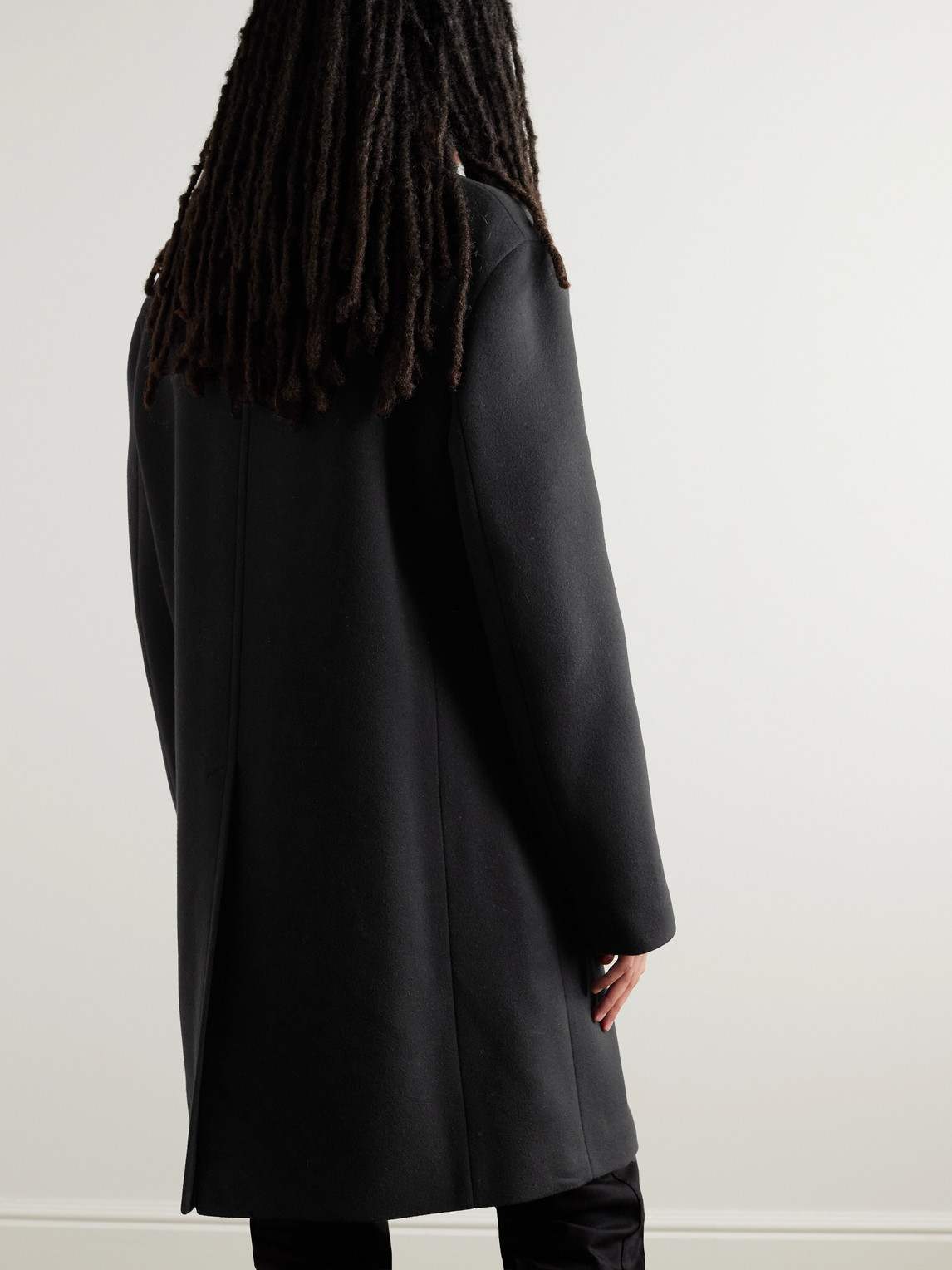 Celine Wool And Cashmere-blend Coat In Black