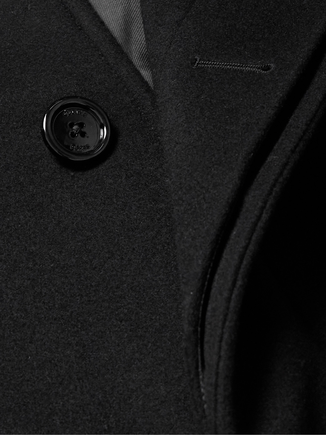 Celine Wool And Cashmere-blend Coat In Black