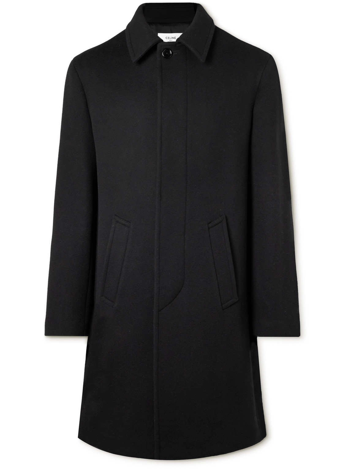 Celine Wool And Cashmere-blend Coat In Black