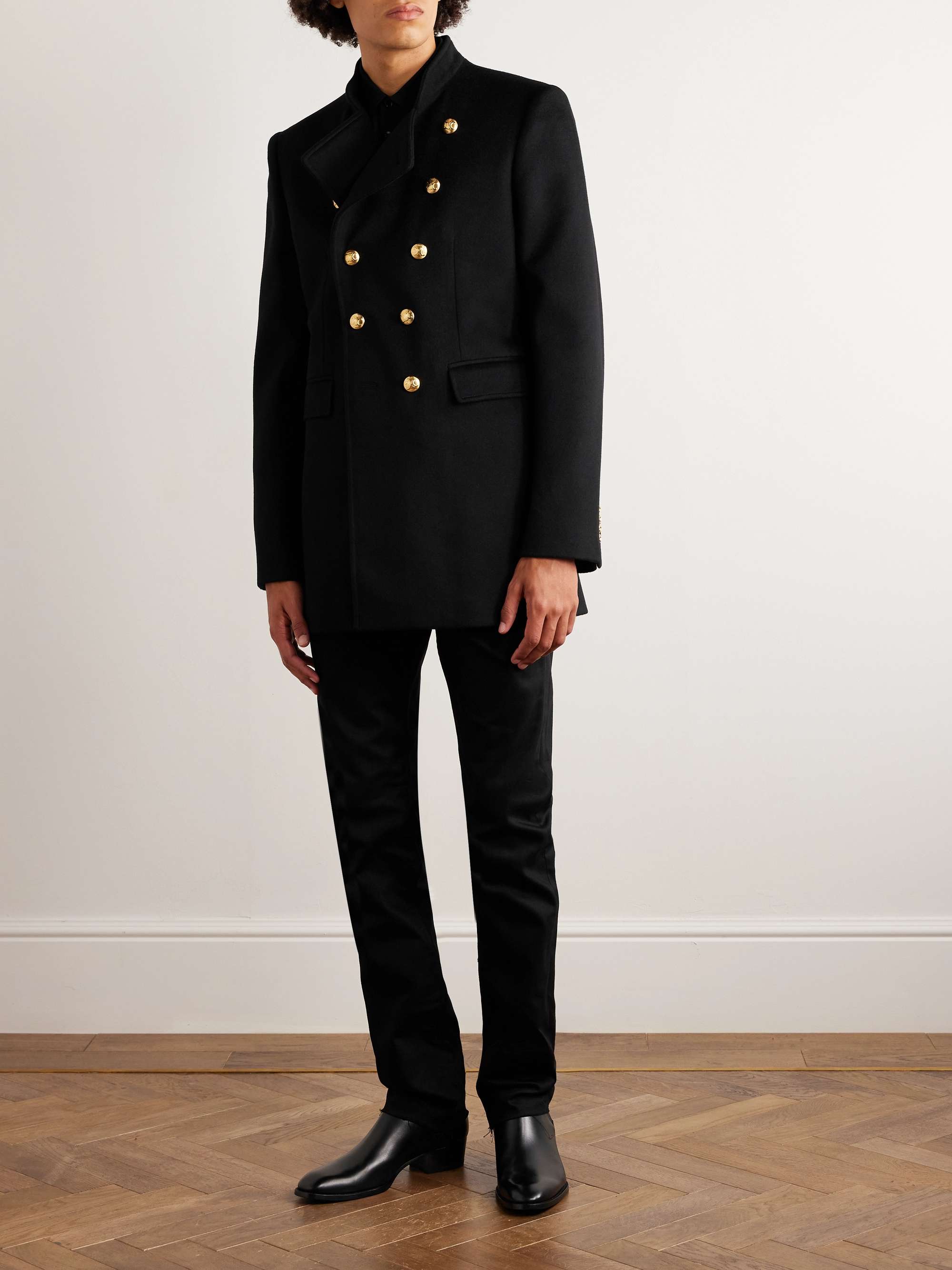 TOM FORD Men's Double-Breasted Military Coat