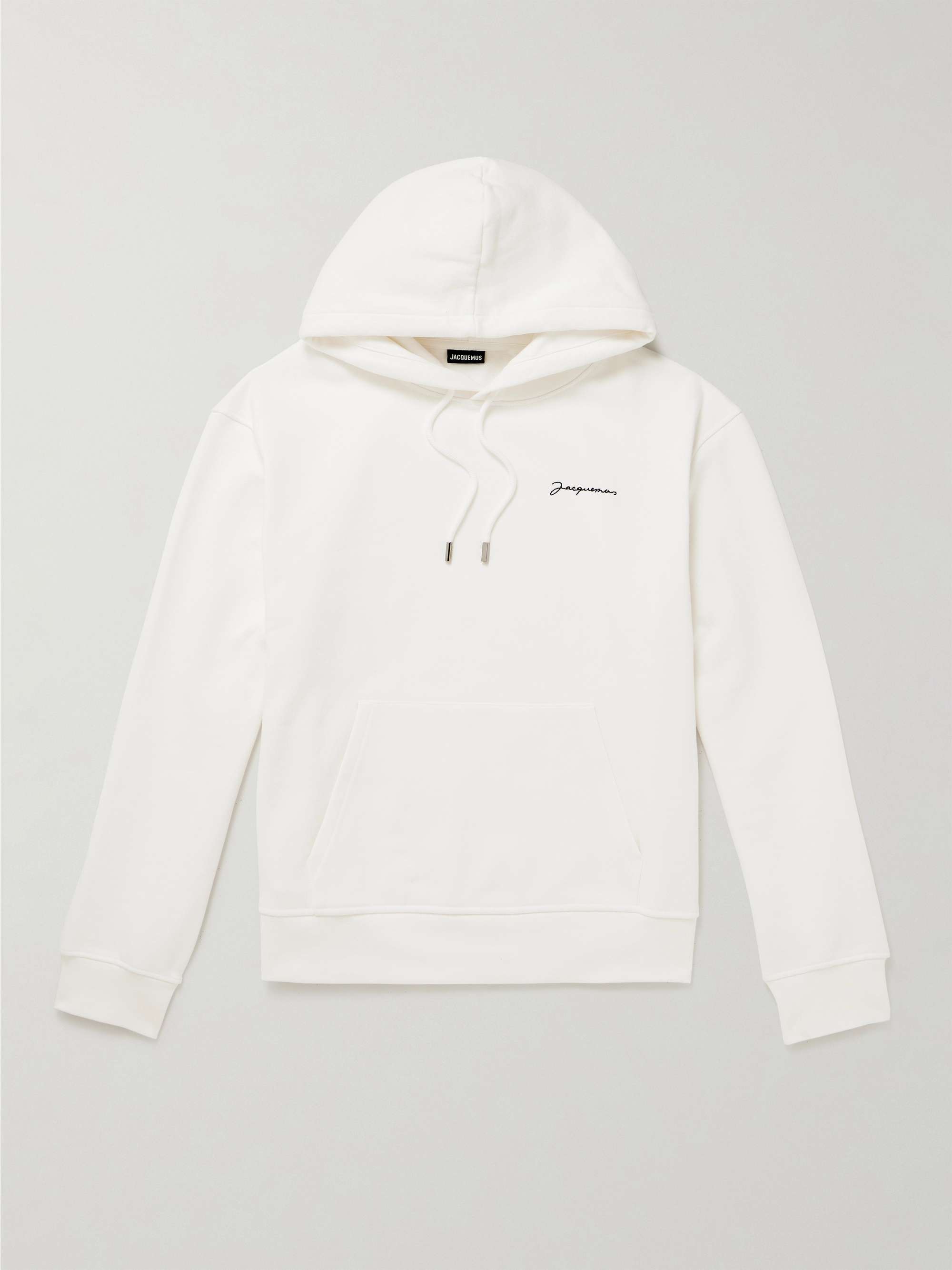 JACQUEMUS Logo-Embroidered Organic Cotton-Jersey Hoodie for Men | MR PORTER