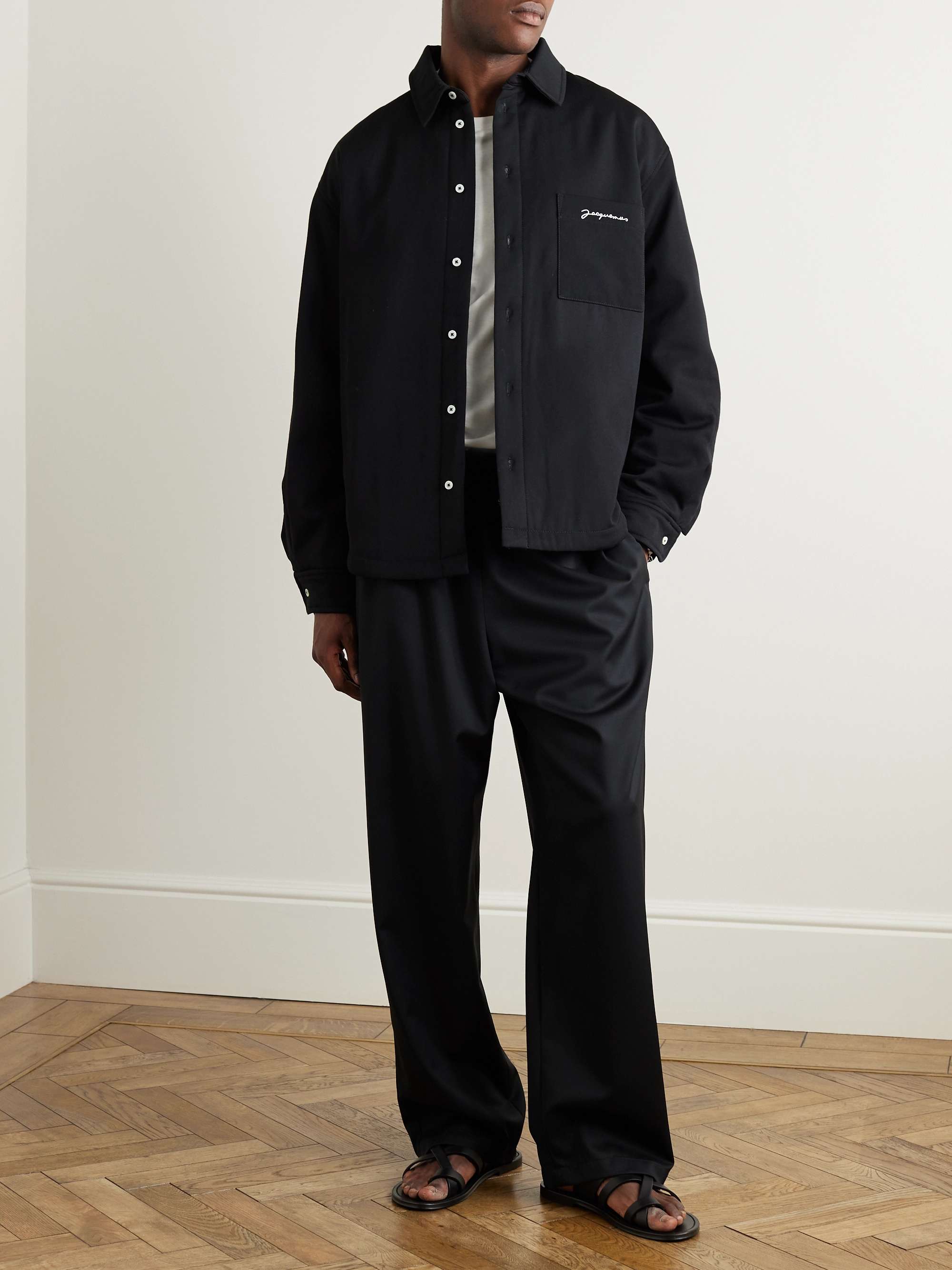 Oversized virgin wool overshirt