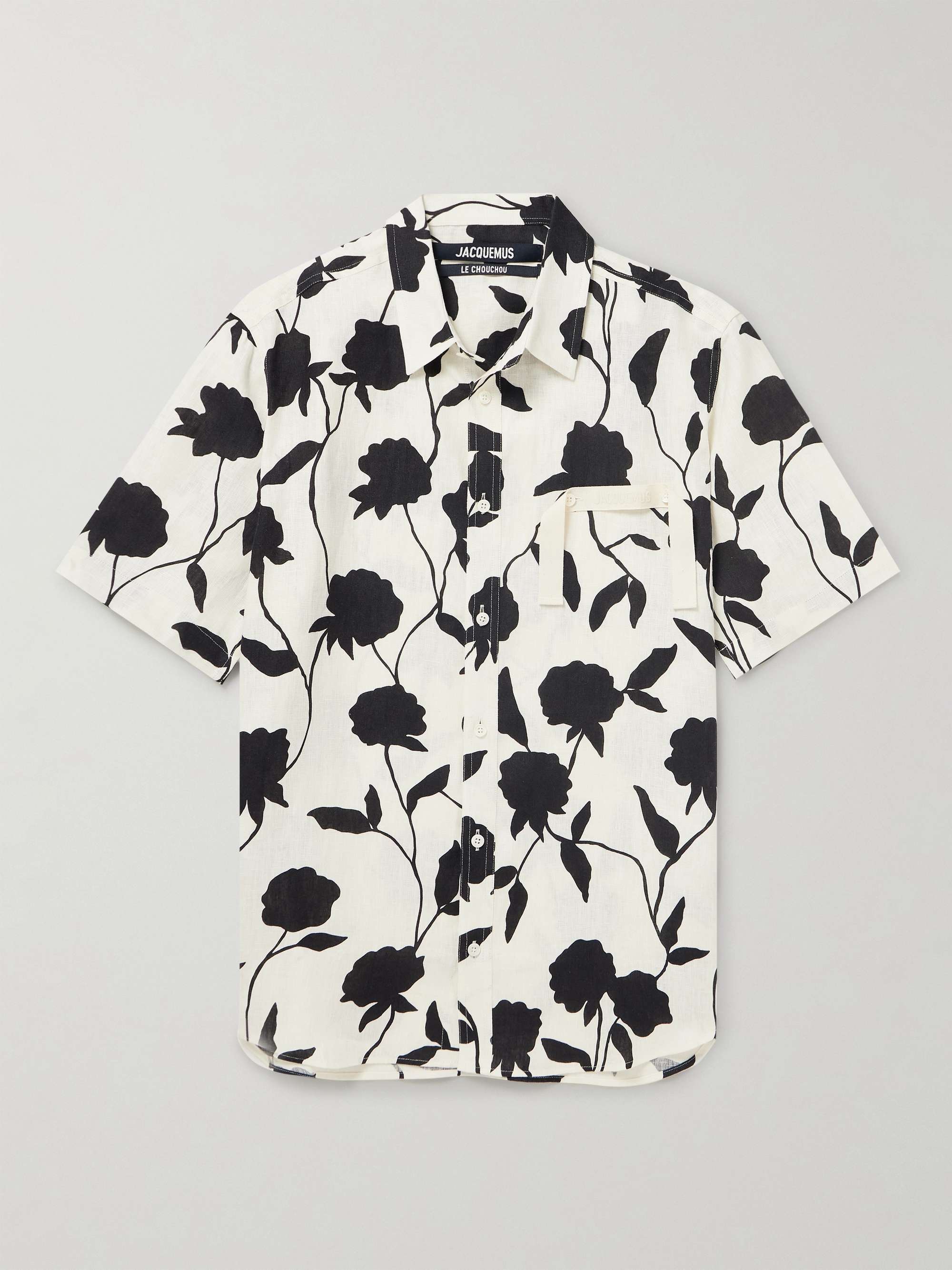 JACQUEMUS Melo Webbing-Trimmed Floral-Print Linen Shirt for Men | MR PORTER