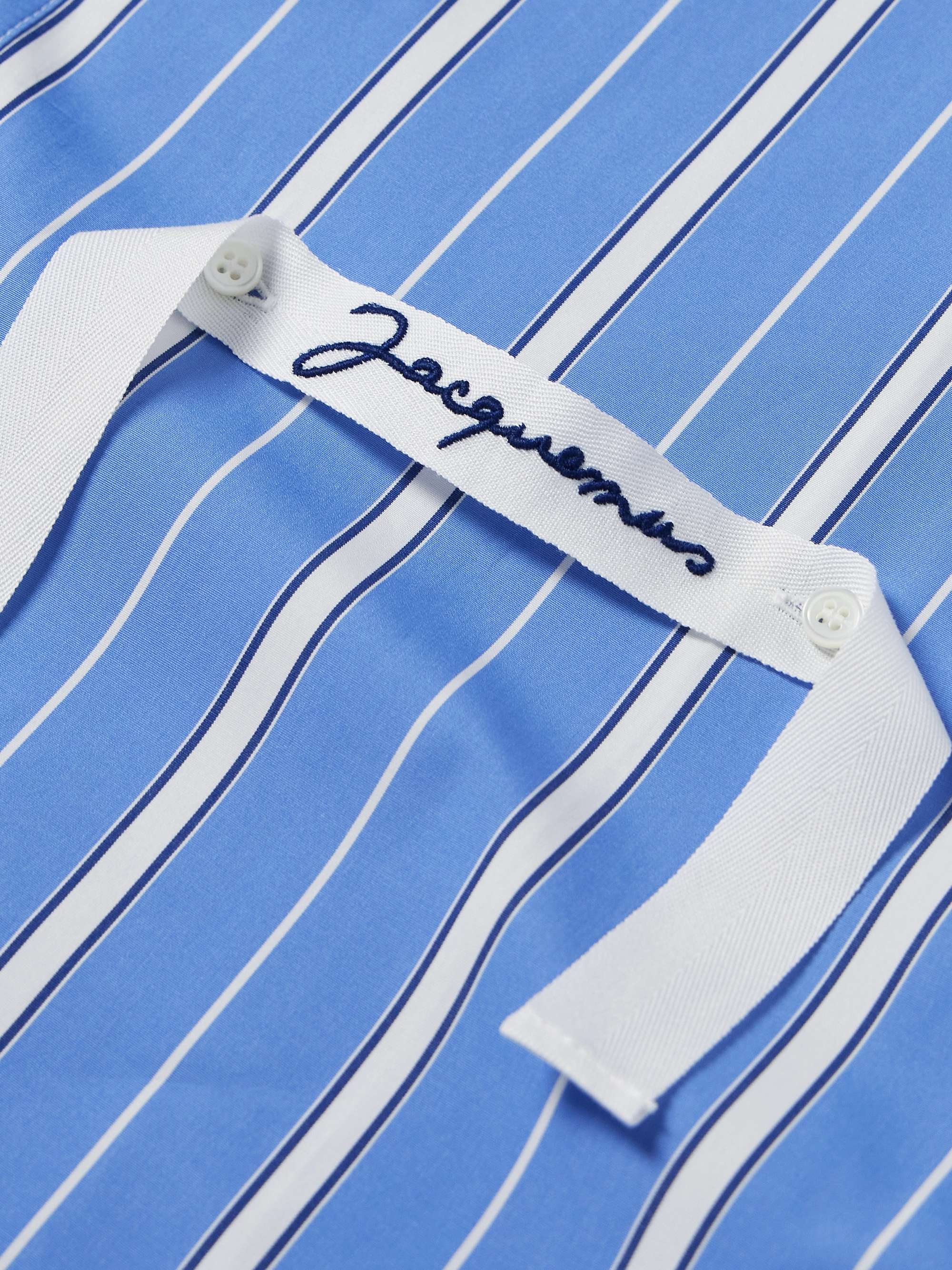 JACQUEMUS Webbing-Trimmed Striped Poplin Shirt for Men | MR PORTER