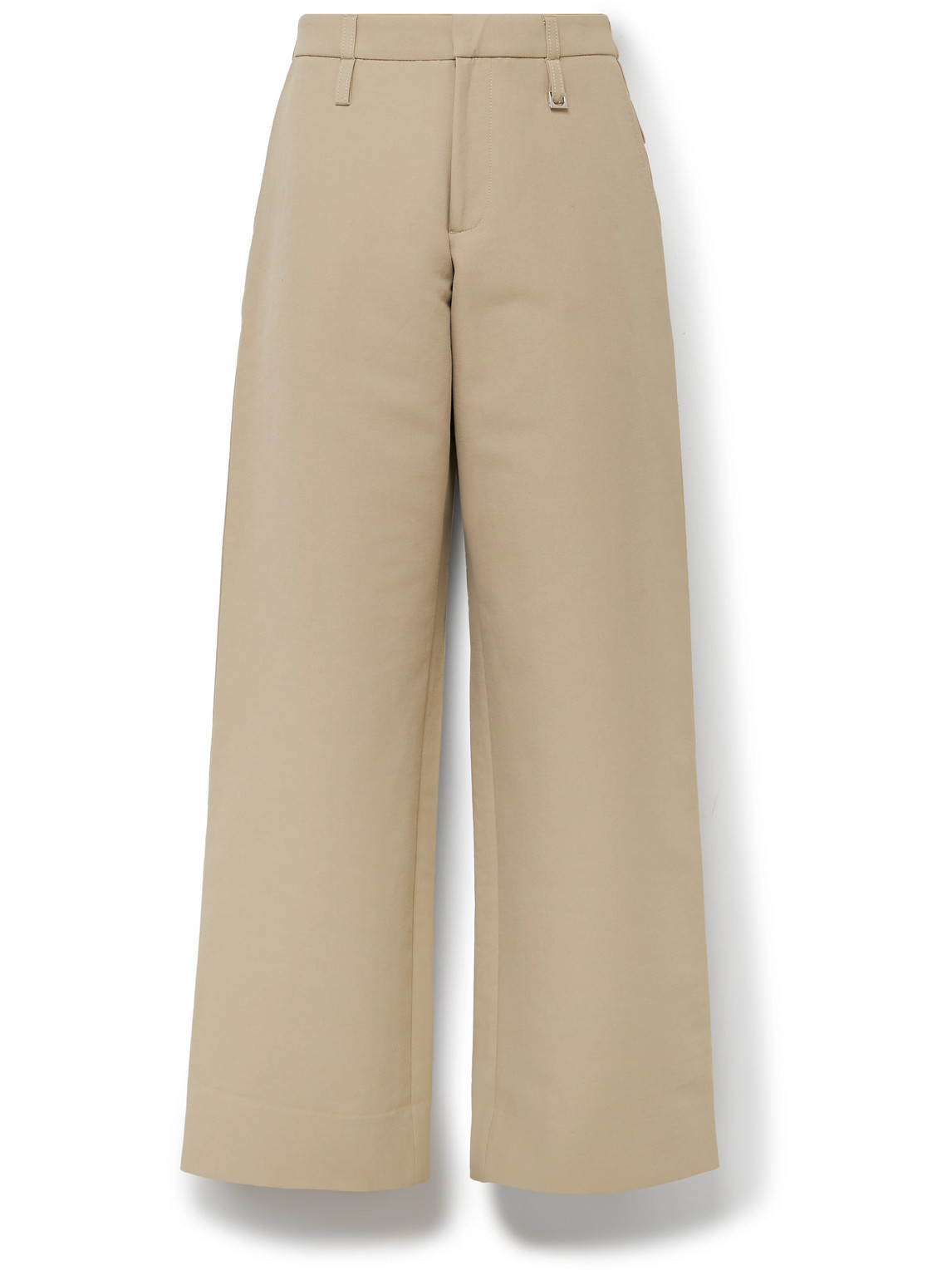 Jacquemus Neutral Straight-leg Cotton-blend Trousers In Neutrals