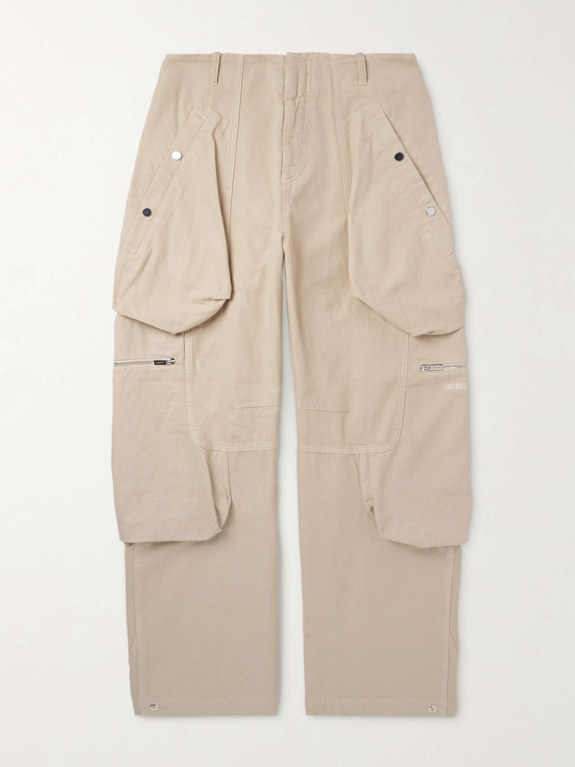 JACQUEMUS Croissant Straight-Leg Cotton-Canvas Cargo Trousers for Men ...