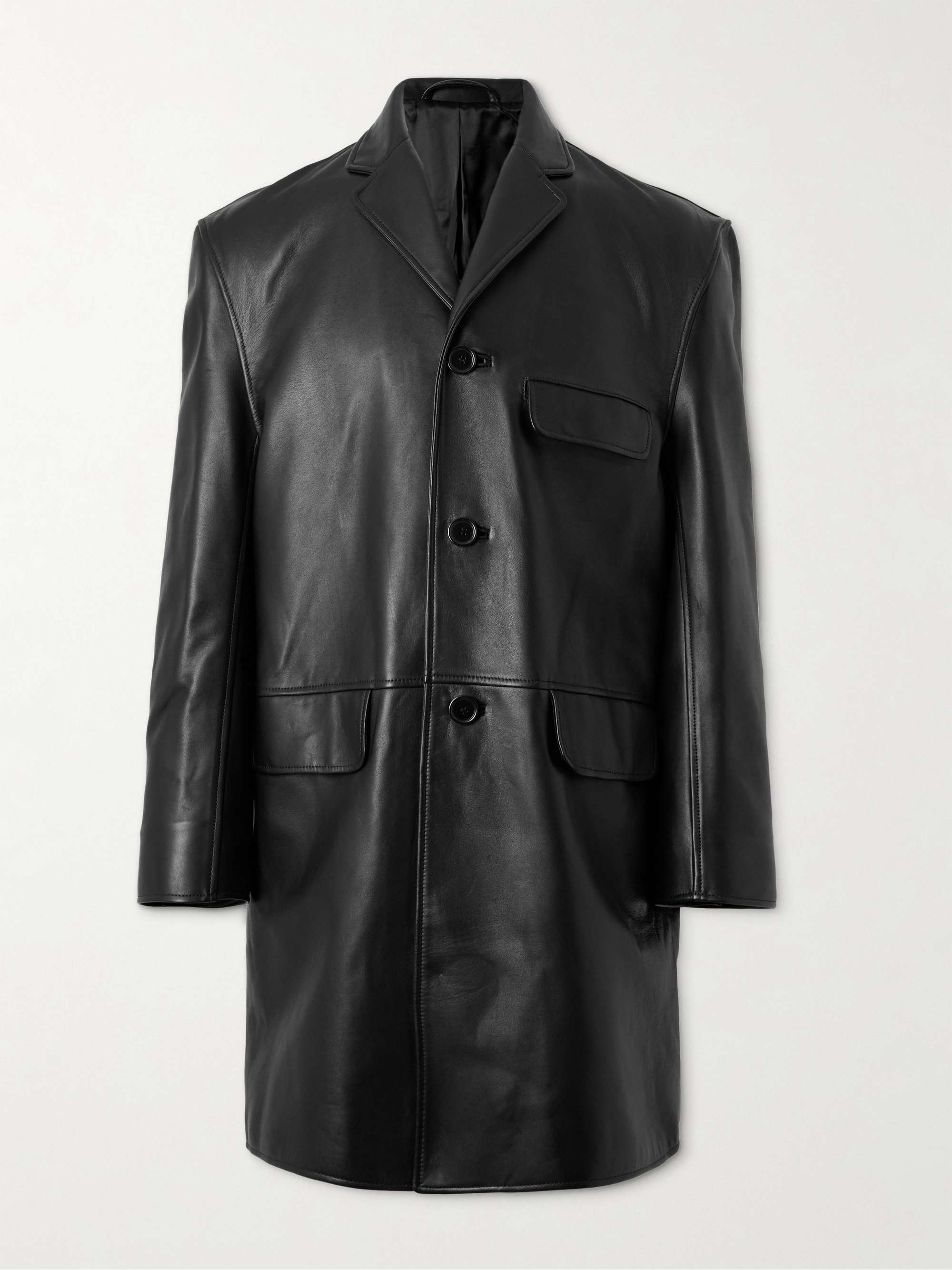 SIMONE ROCHA Embellished Leather Coat for Men | MR PORTER