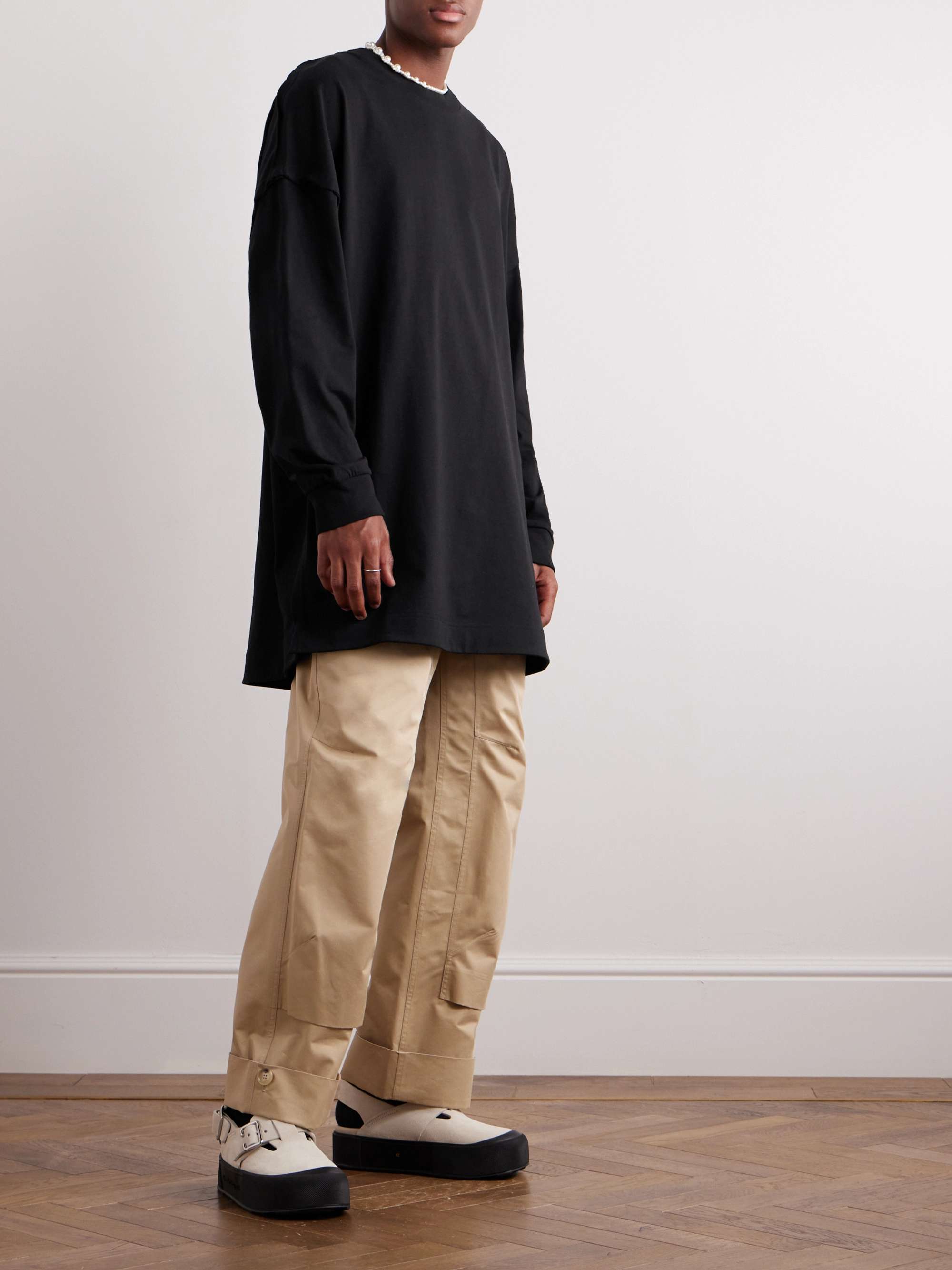 SIMONE ROCHA Oversized Panelled Cotton-Jersey T-Shirt for Men | MR PORTER