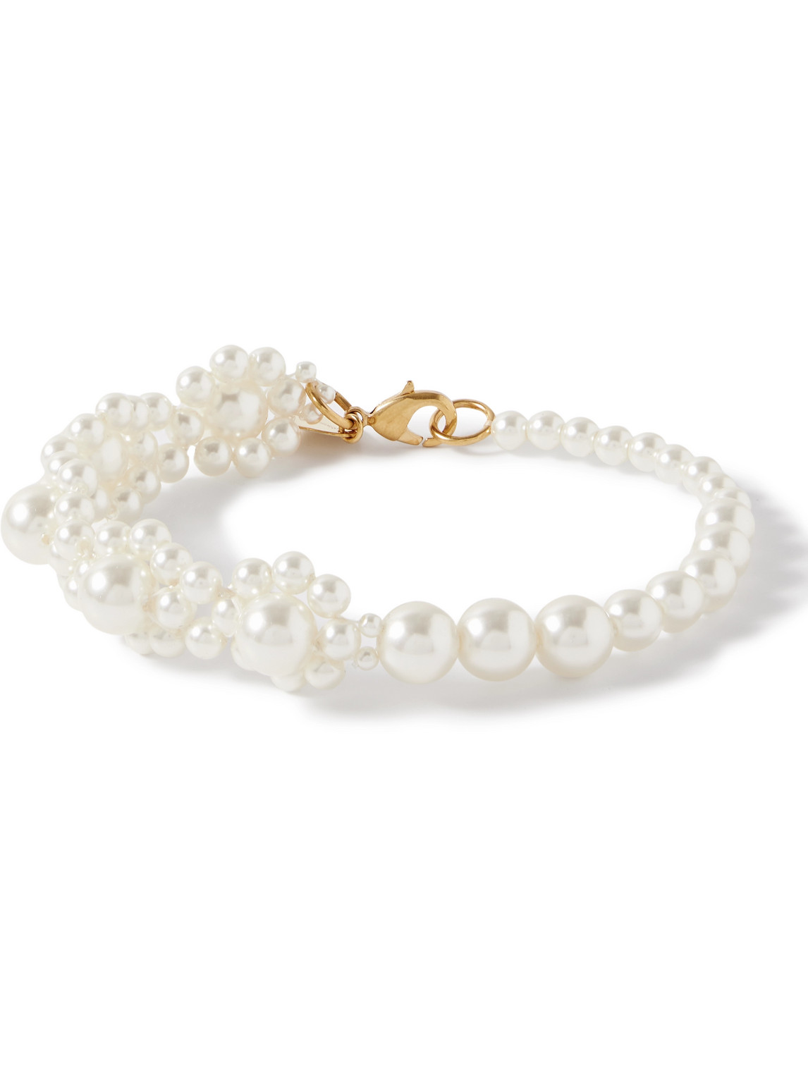 Daisy Gold-Tone Faux Pearl Bracelet