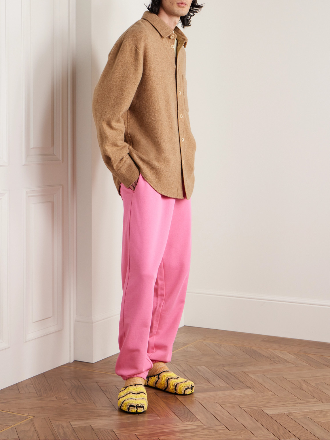 The Elder Statesman Cashmere Overshirt In Brown
