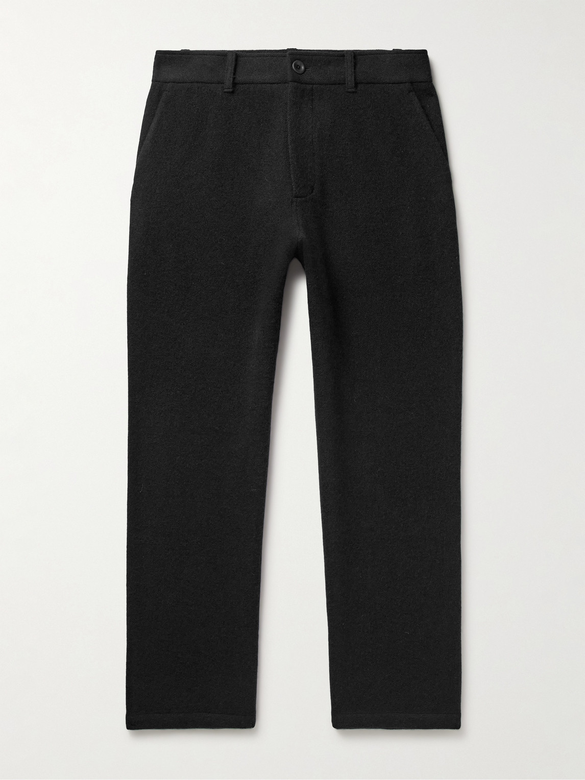 The Elder Statesman Straight-leg Cashmere Trousers In Black