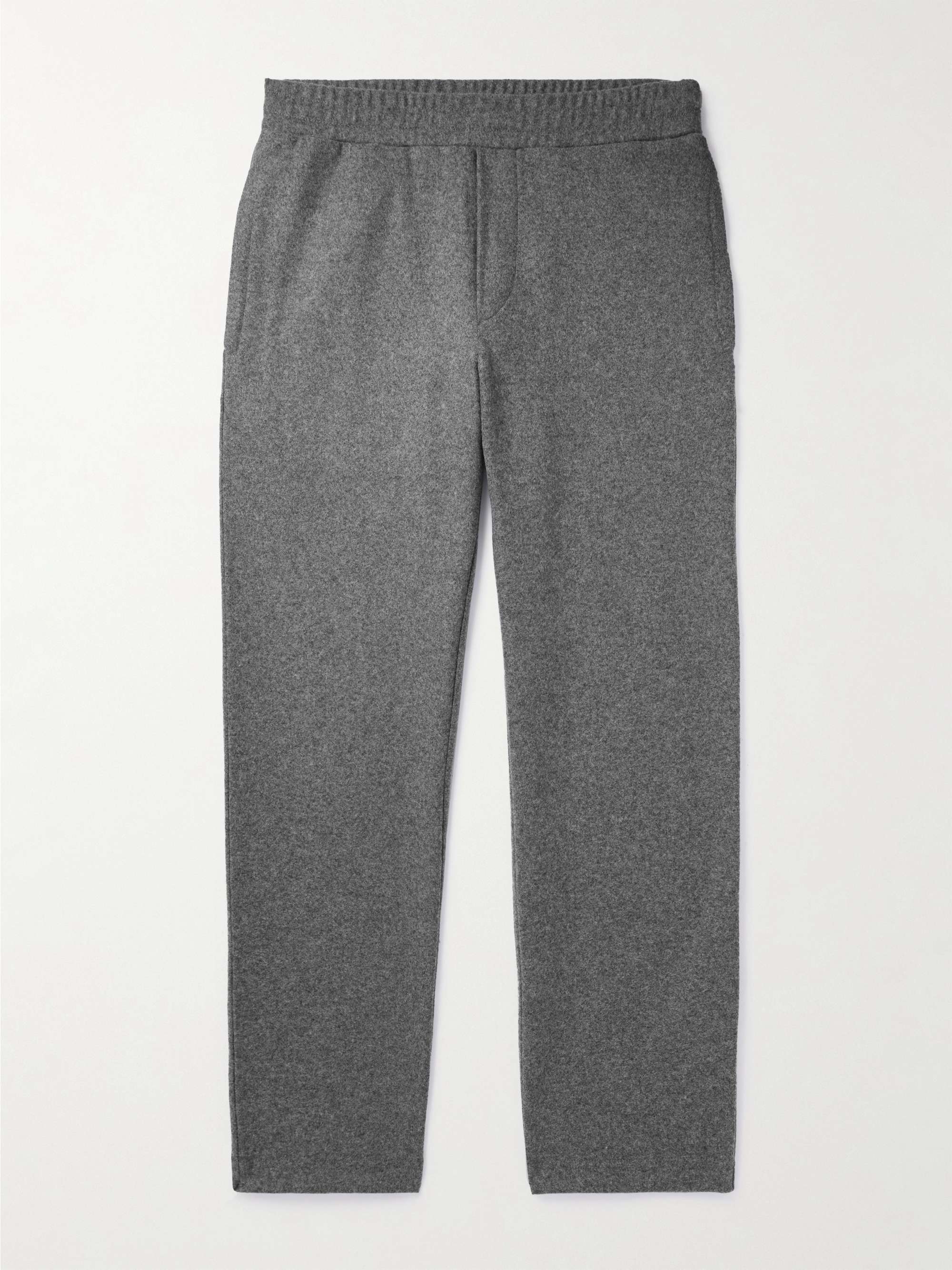 MONCLER Straight-Leg Logo-Appliquéd Wool-Blend Flannel Sweatpants for ...