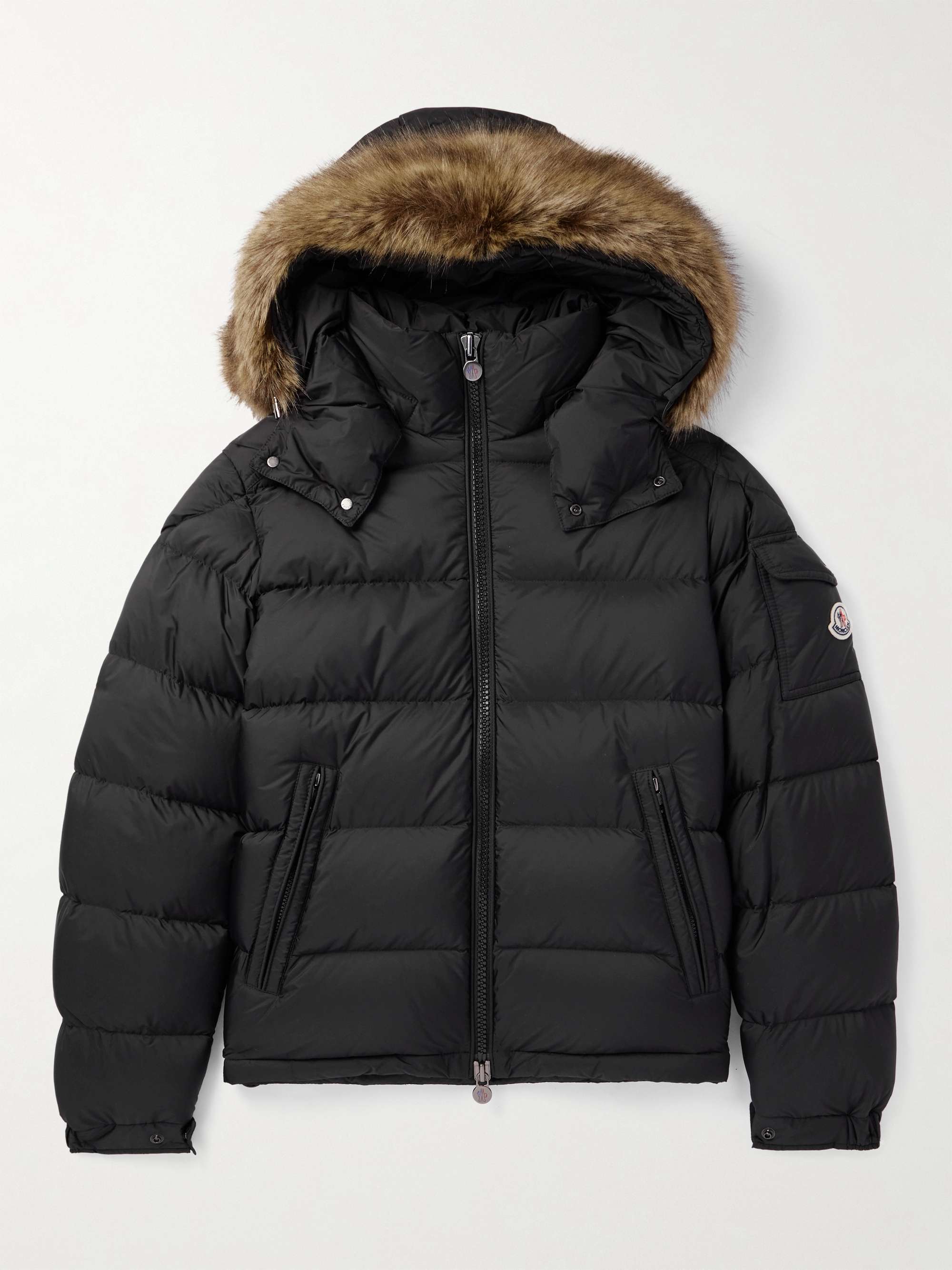 Moncler - Men - Mayaf Faux Fur-Trimmed Quilted Shell Hooded Down Jacket Black - 3