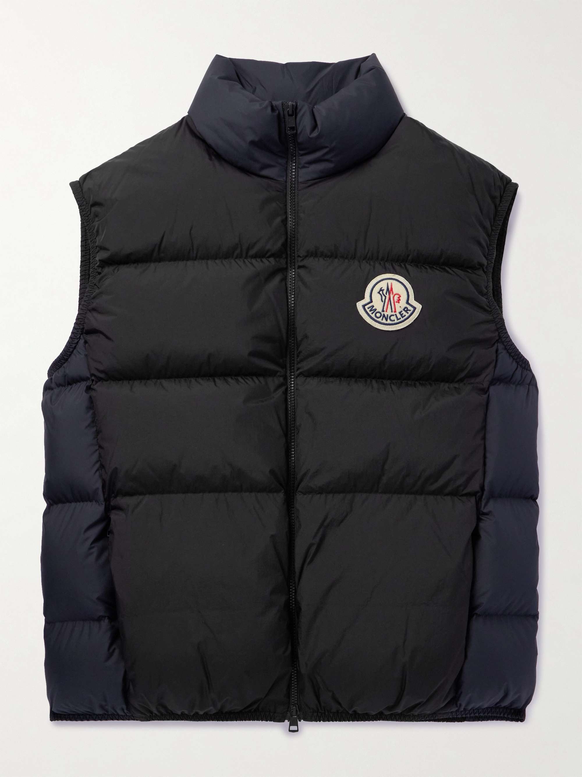 Almaz Logo Appliqu d Two Tone Quilted Shell Down Gilet