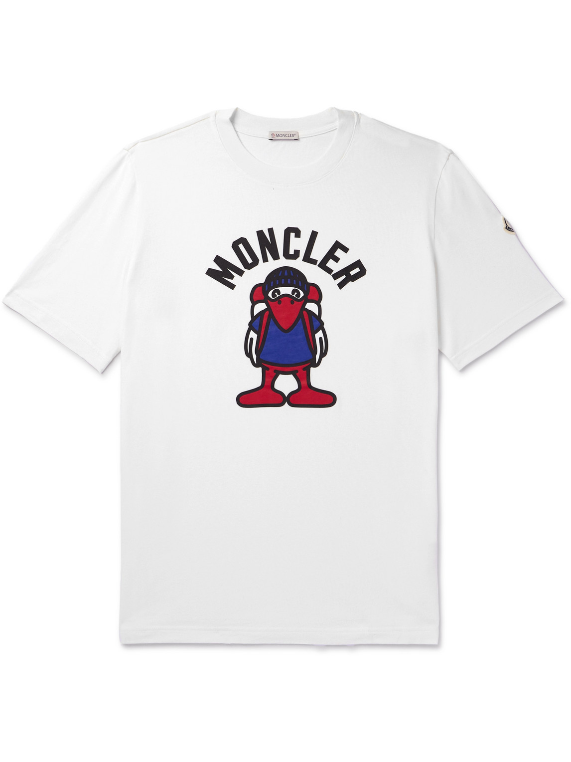 Moncler Logo-print Cotton-jersey T-shirt In White