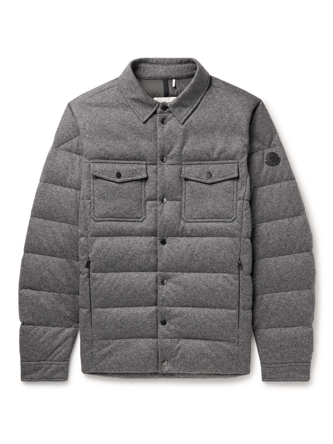 Moncler Todorka Cashmere Blend Down Jacket In Gray
