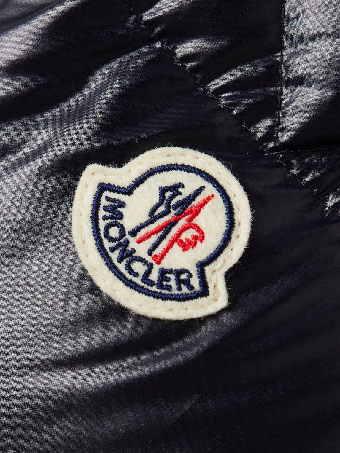 Shop Moncler Skarsting Quilted Shell And Logo-embroidered Jacquard-knit Down Jacket In Blue