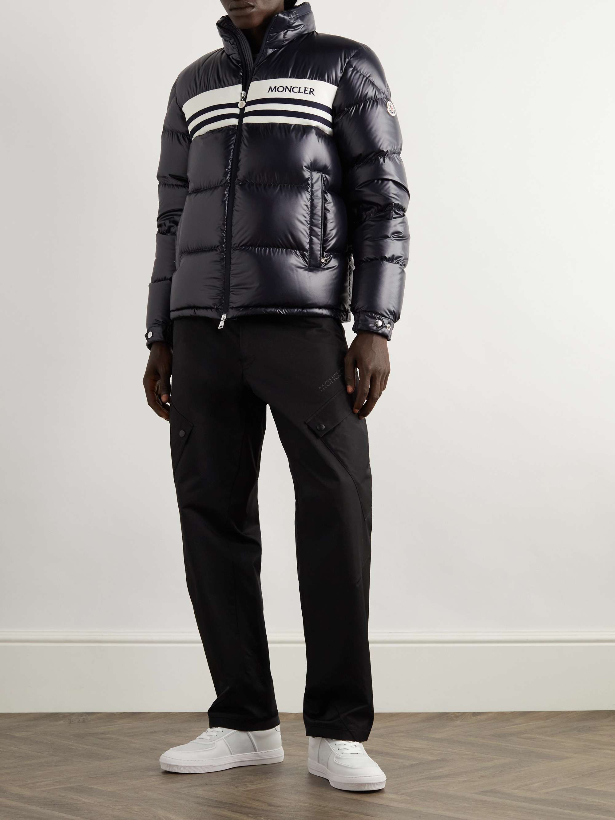 MONCLER Skarsting Quilted Shell and Logo-Embroidered Jacquard-Knit Down ...