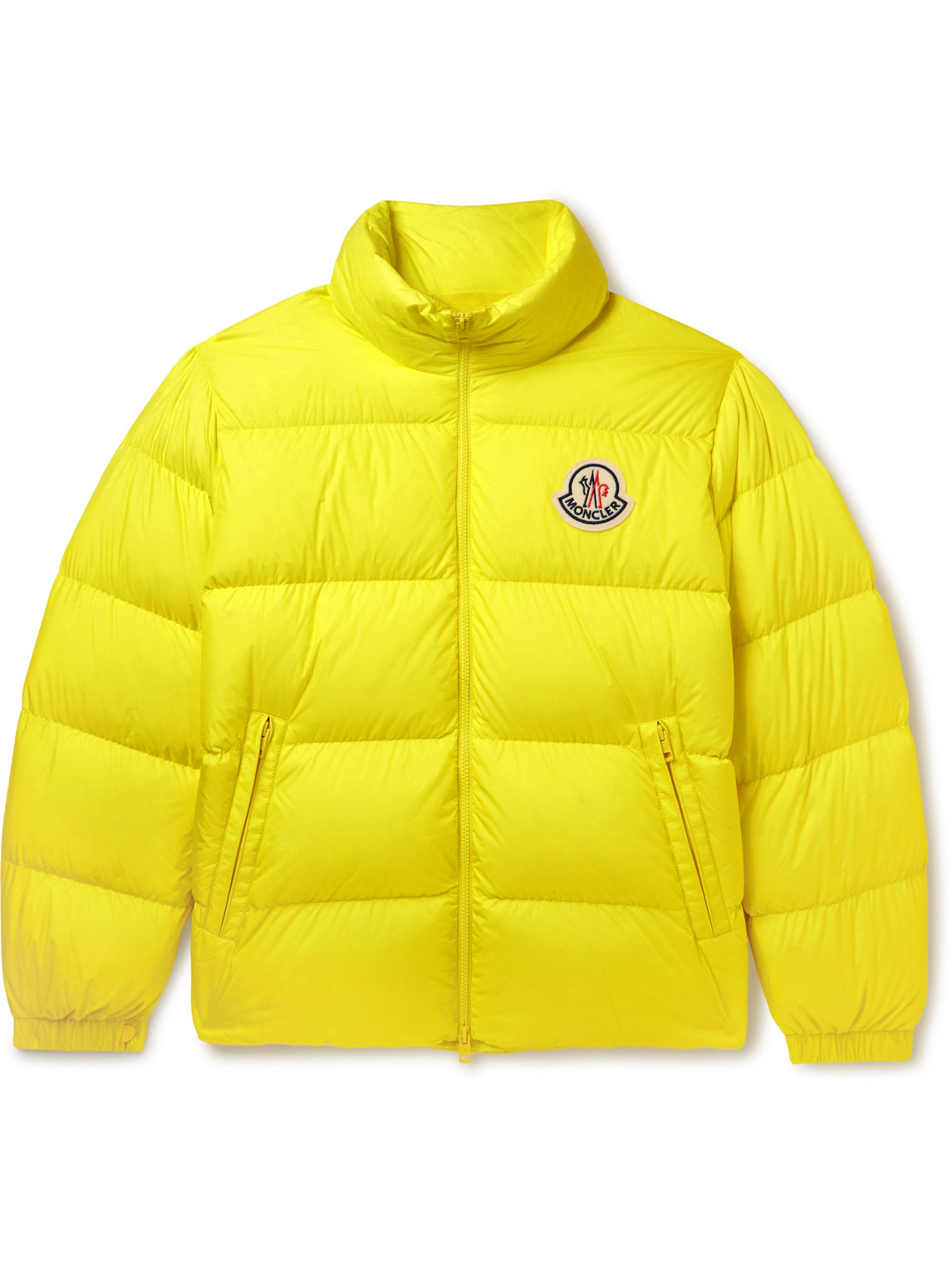 Moncler Citala Logo-appliquéd Quilted Shell Down Jacket In Yellow