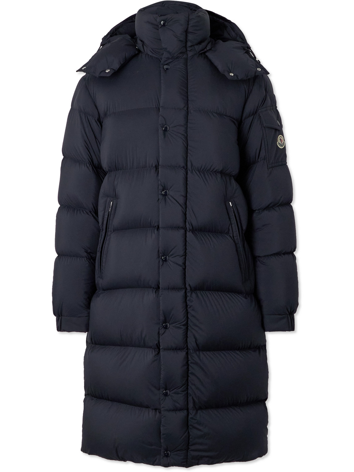 MONCLER HANOVERIAN LOGO-APPLIQUÉD QUILTED PADDED SHELL DOWN PARKA